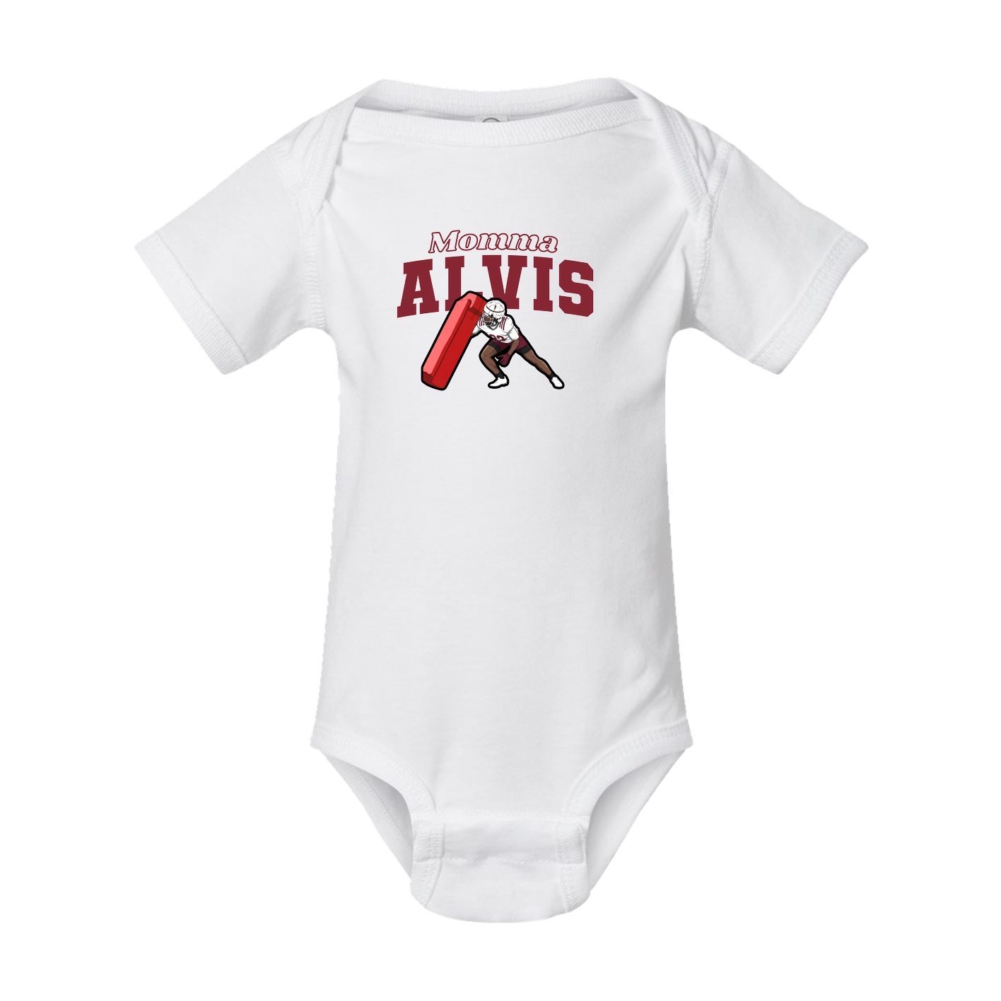 Baby Onesie — Mothers Day Block in White