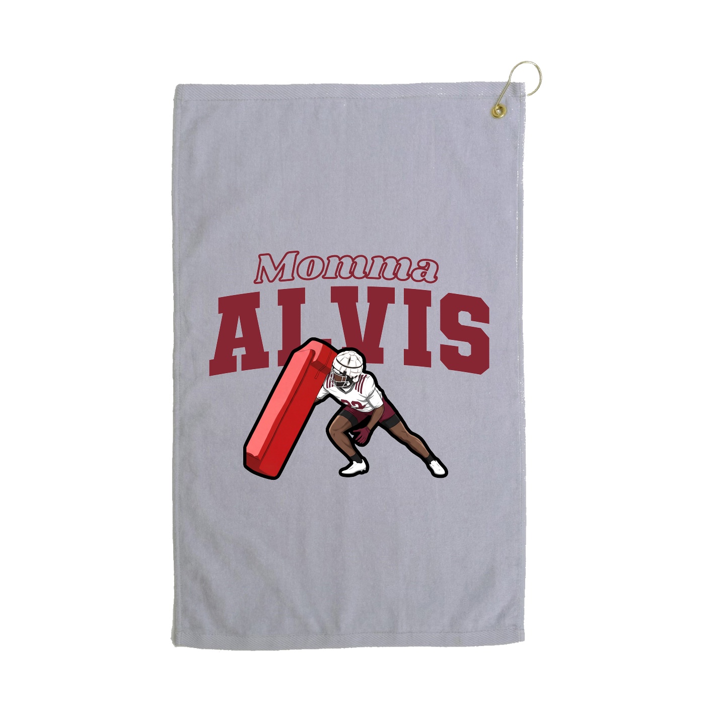 Golf Towel — Mothers Day Block in Grey