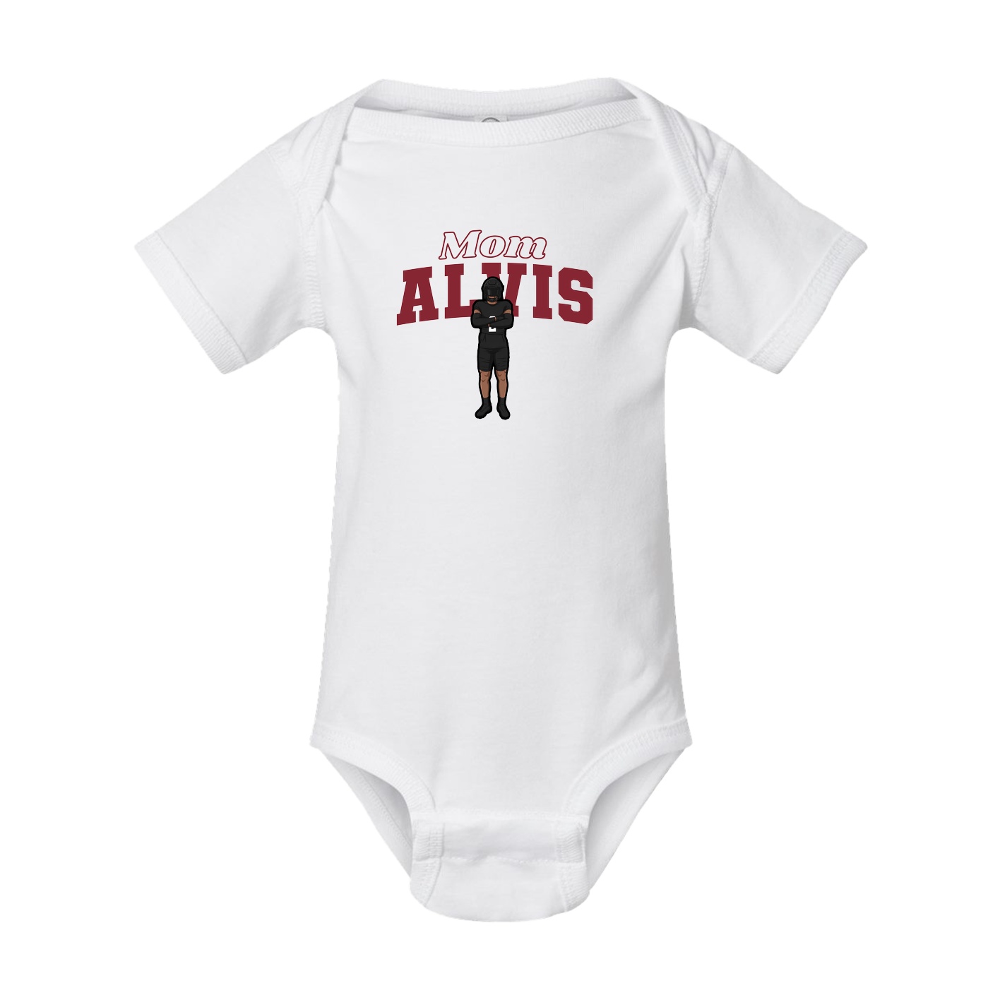 Baby Onesie — Mothers Day Block in White