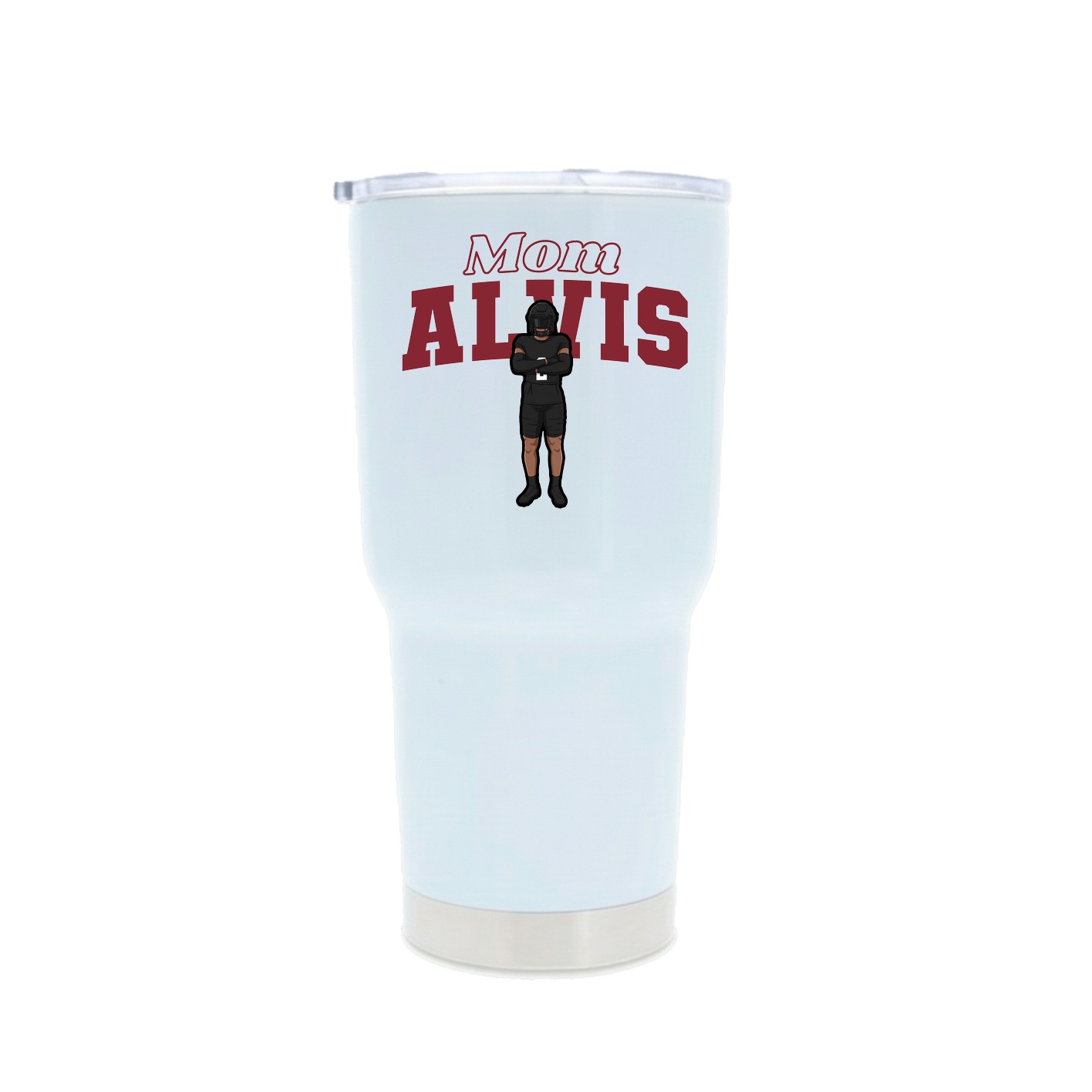 30oz Stainless Steel Tumbler — Mothers Day Block in White