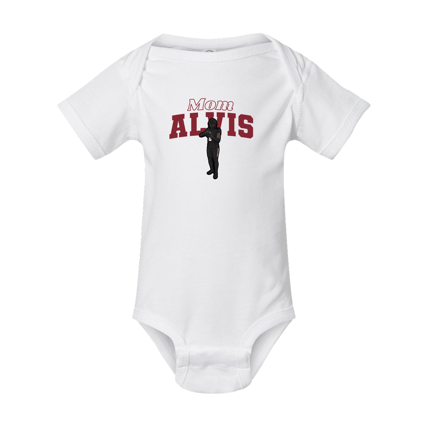 Baby Onesie — Mothers Day Block in White