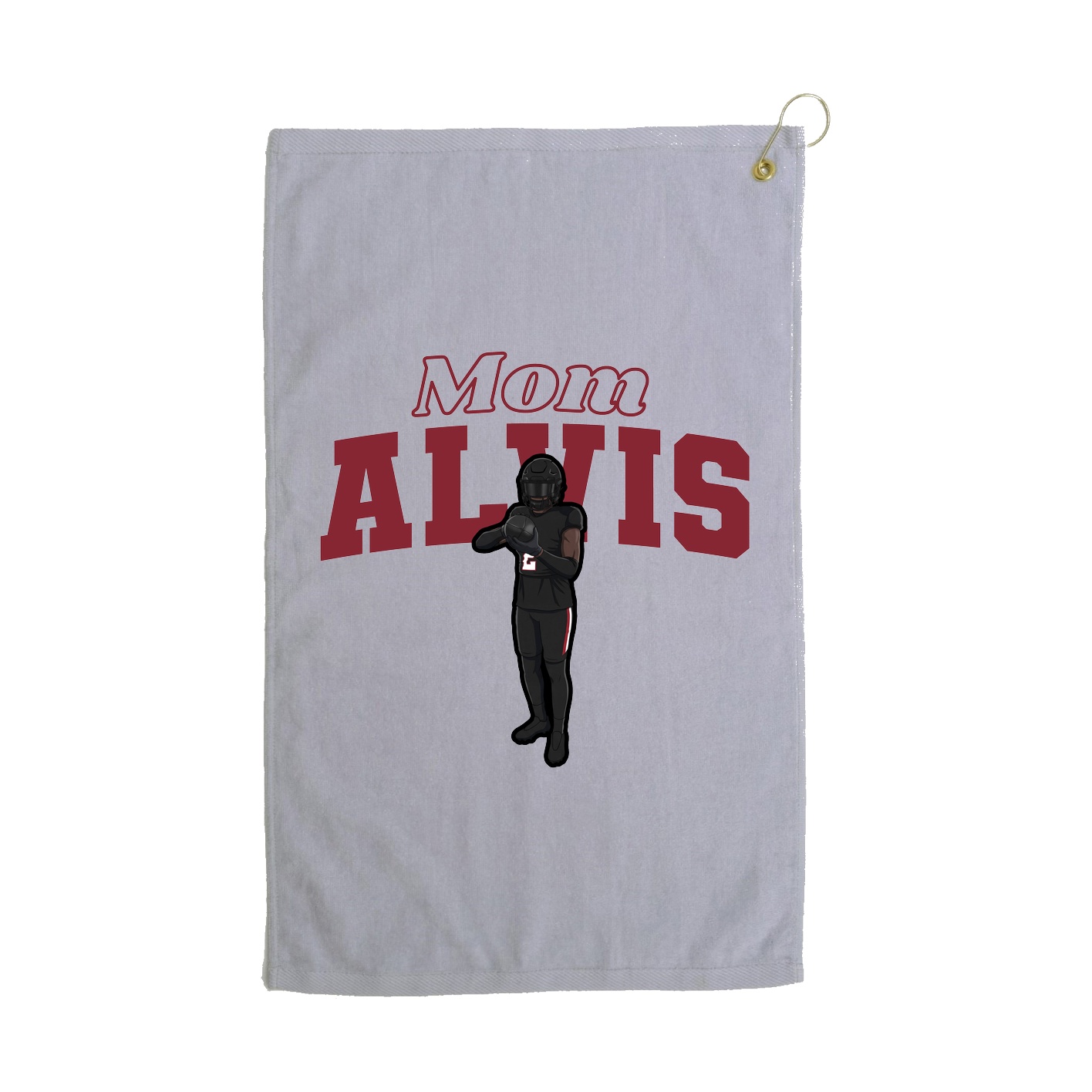 Golf Towel — Mothers Day Block in Grey