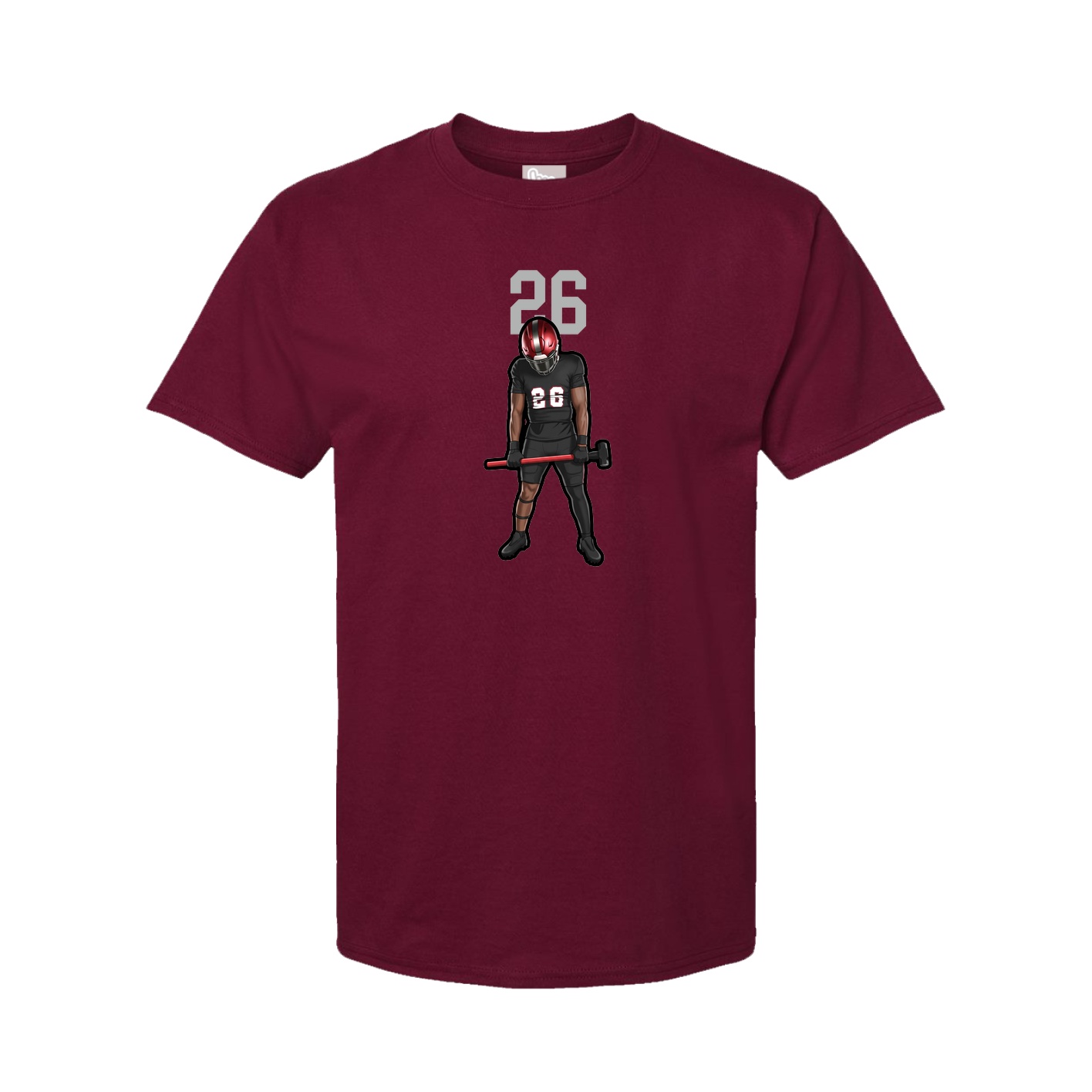 Youth Tee — Number Top in Cardinal