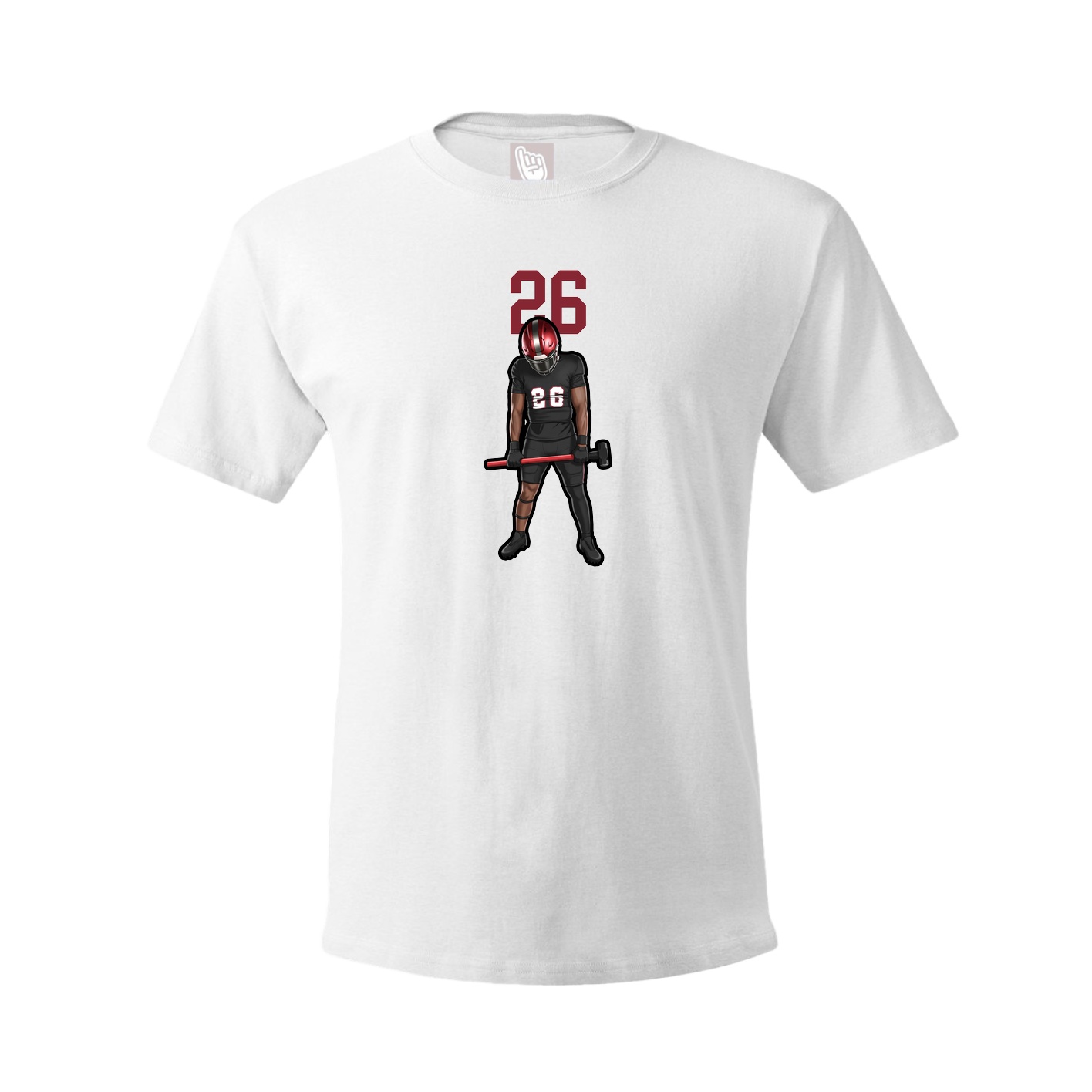 Youth Tee — Number Top in White