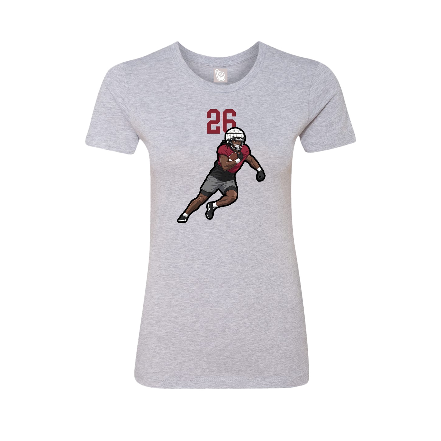 Womens Tee — Number Top in Grey