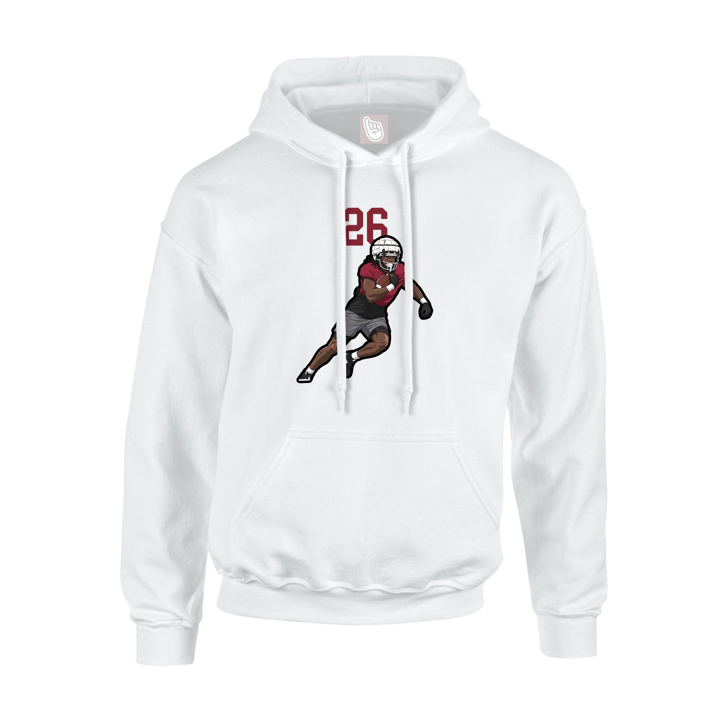 Youth Hoodie — Number Top in White