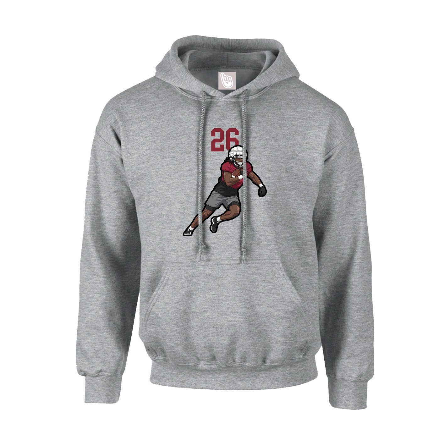 Youth Hoodie — Number Top in Grey