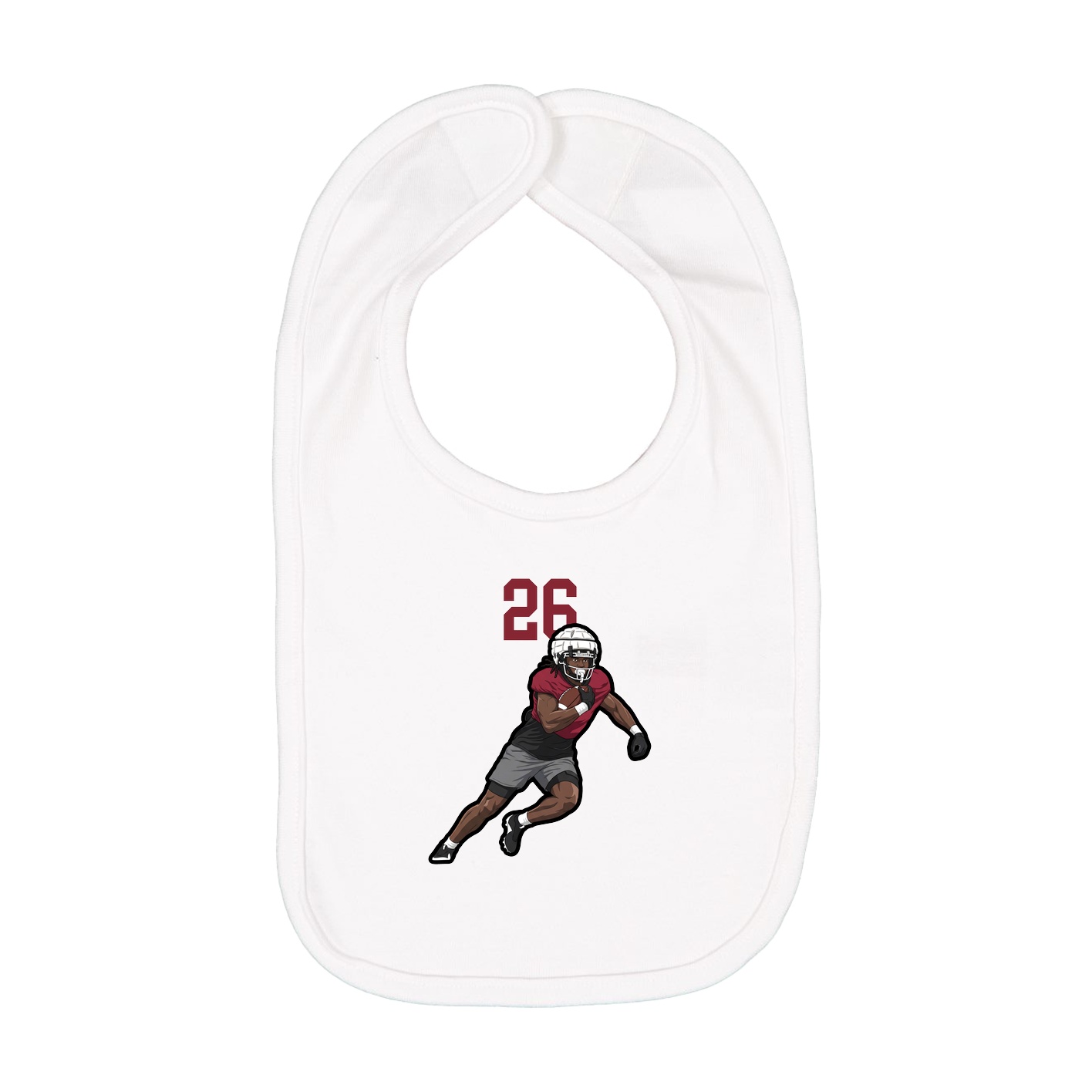 Infant Bib — Number Top in White