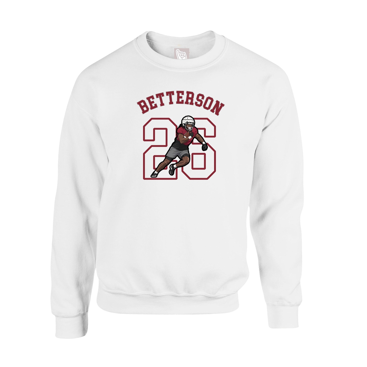 Fleece Crew — Shirsey Arch in White