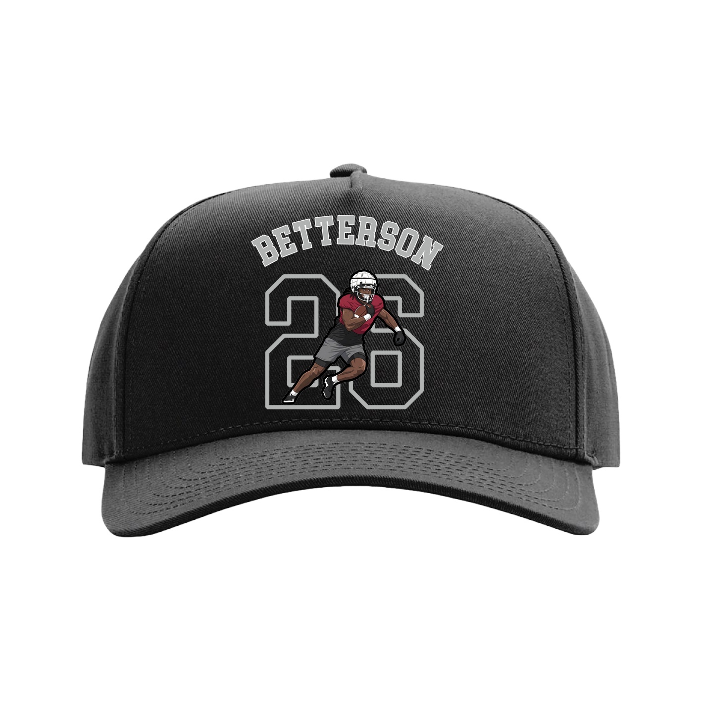 Full Fabric Five-Panel Champ Cap — Shirsey Arch in Black