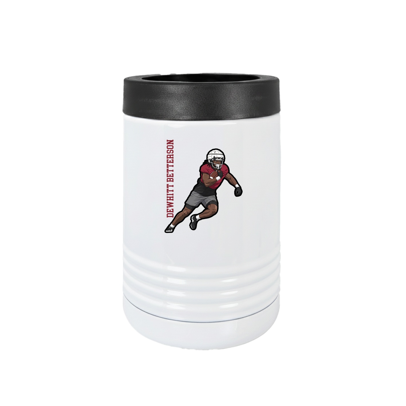 Beverage Holder — Name Vertical in White