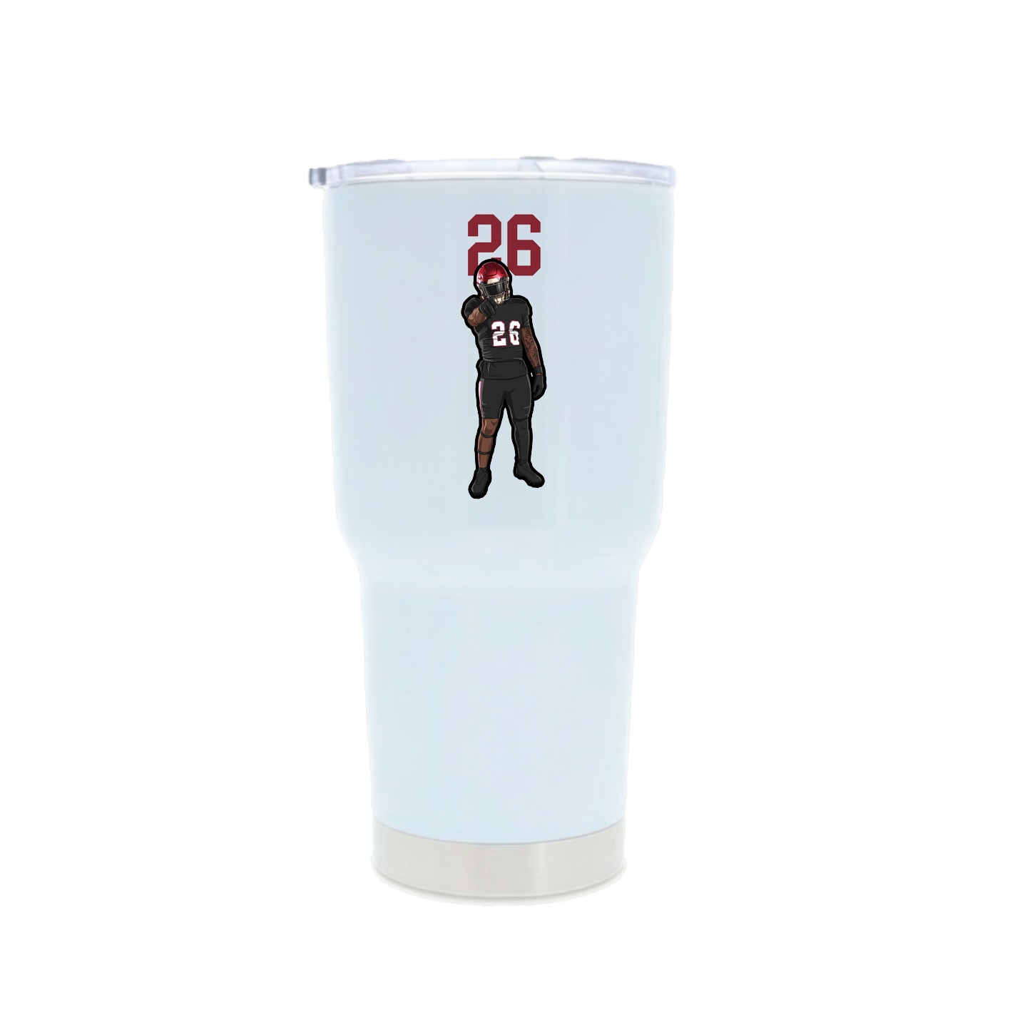 30oz Stainless Steel Tumbler — Number Top in White