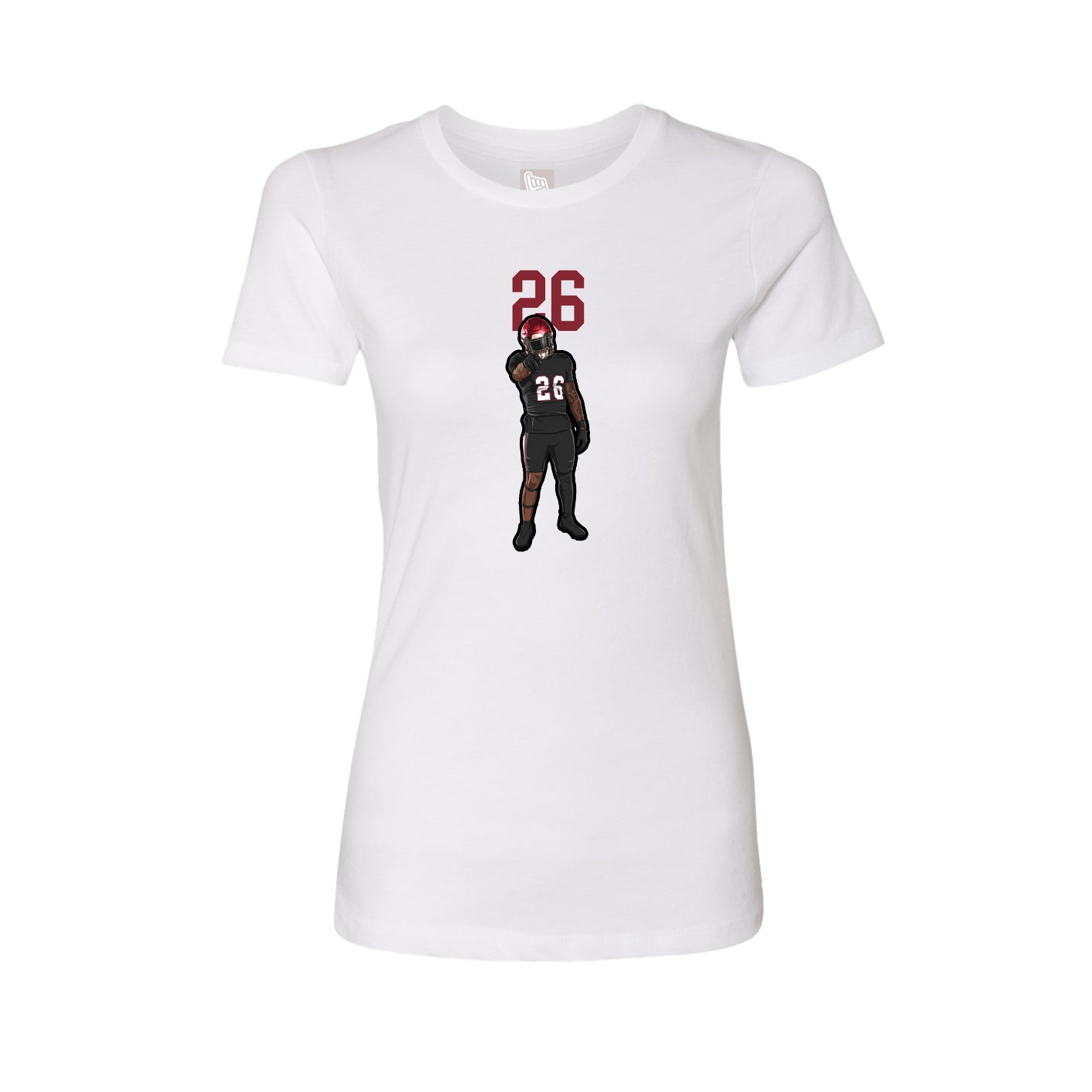 Fitted Women's Tee — Number Top in White