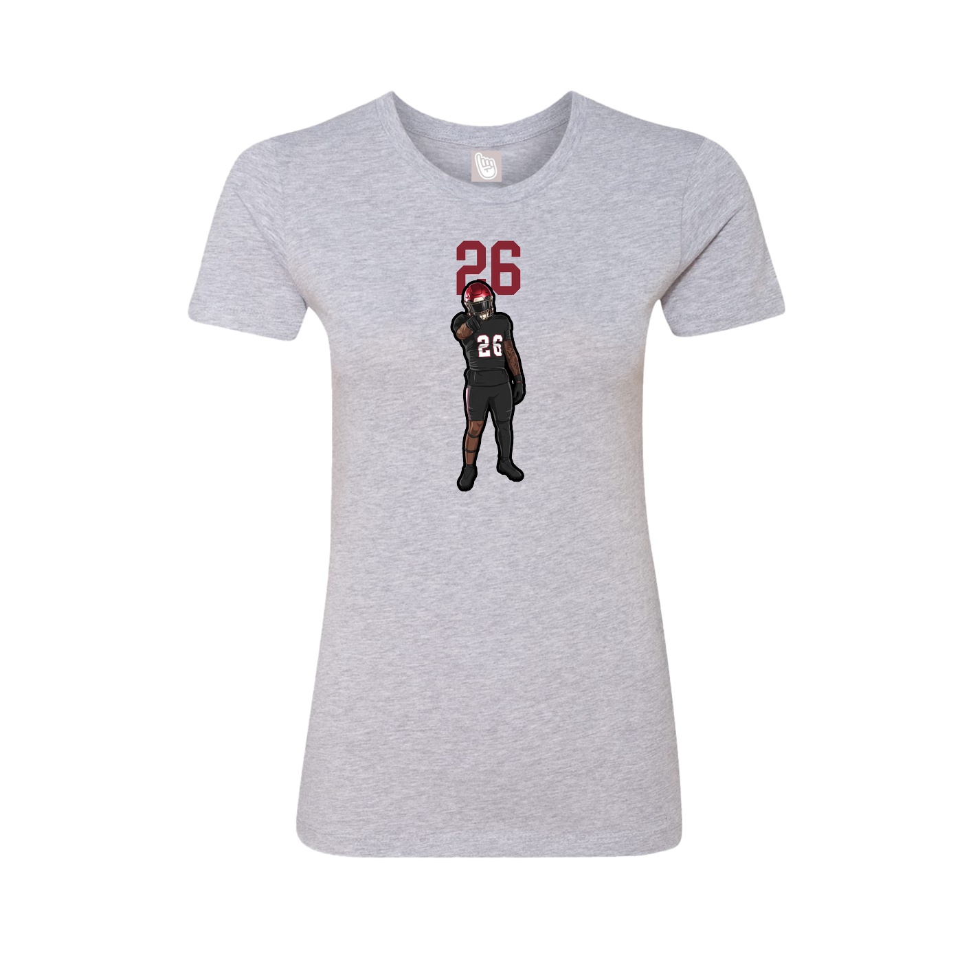 Womens Tee — Number Top in Grey