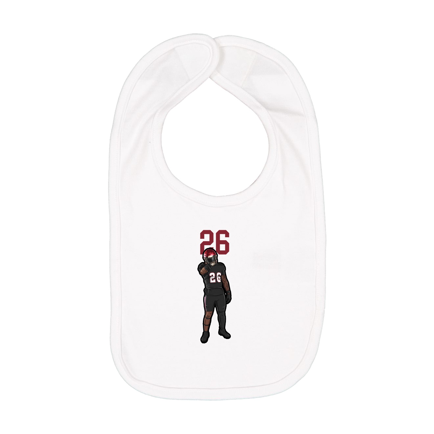 Infant Bib — Number Top in White