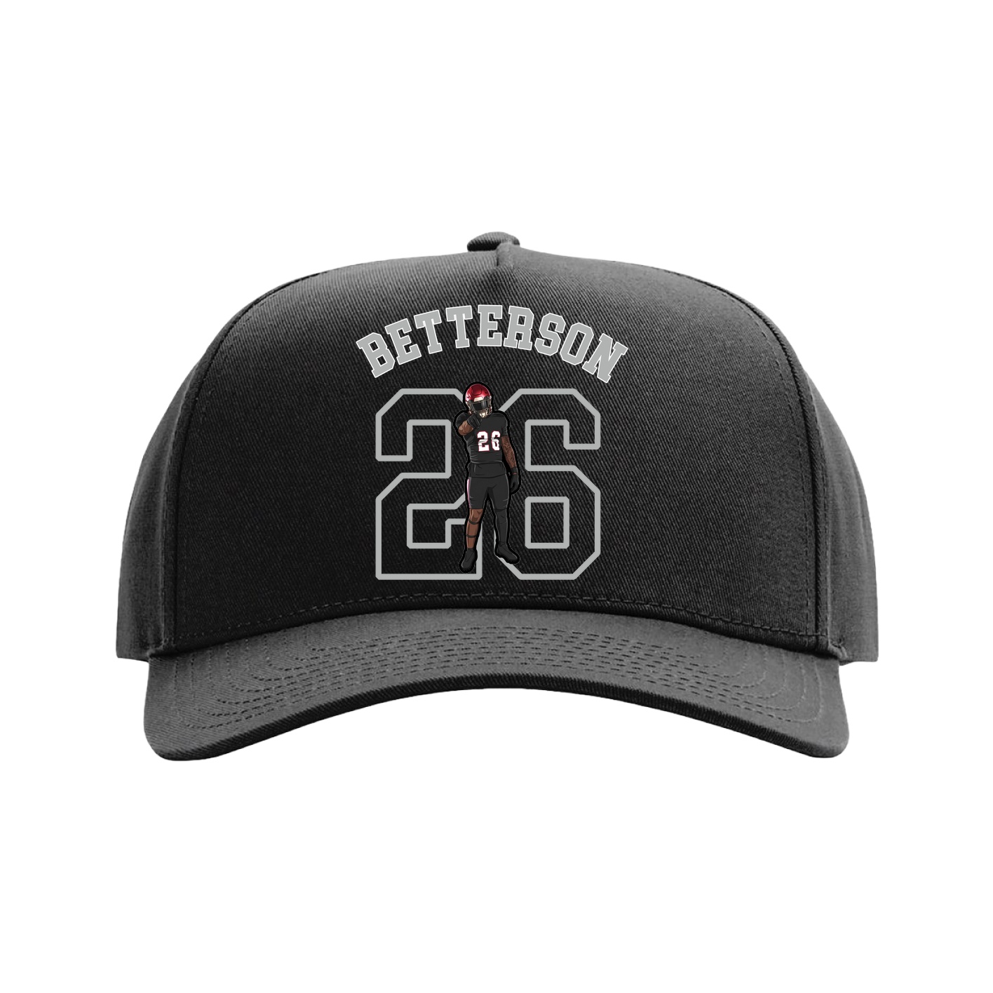 Full Fabric Five-Panel Champ Cap — Shirsey Arch in Black