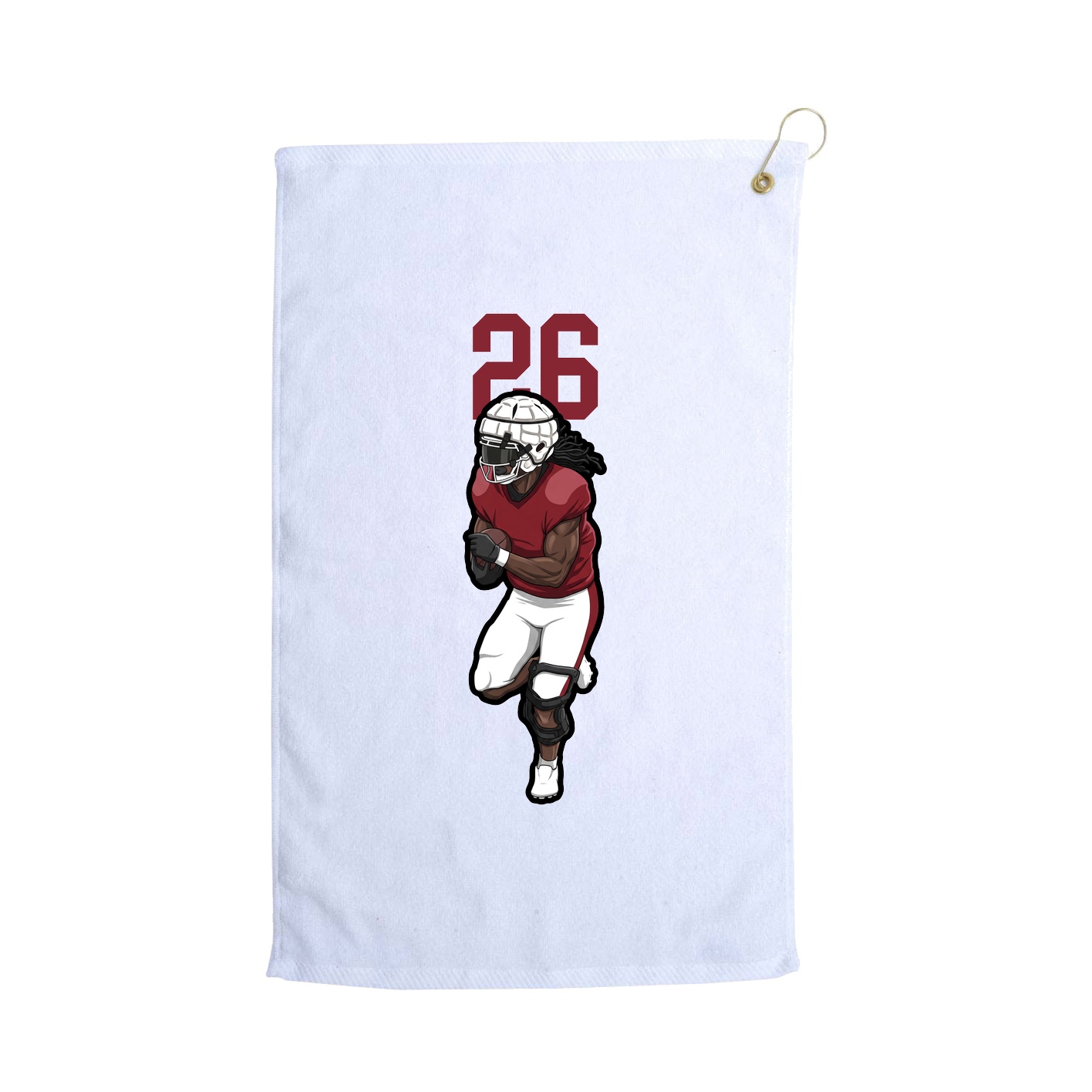 Golf Towel — Number Top in White