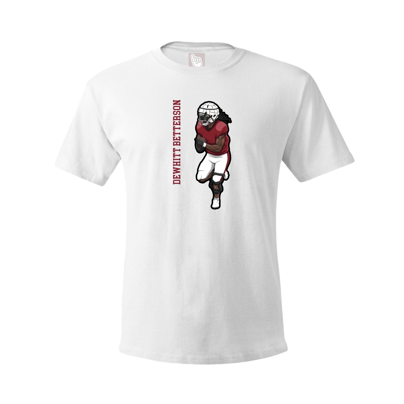 Youth Tee — Name Vertical in White