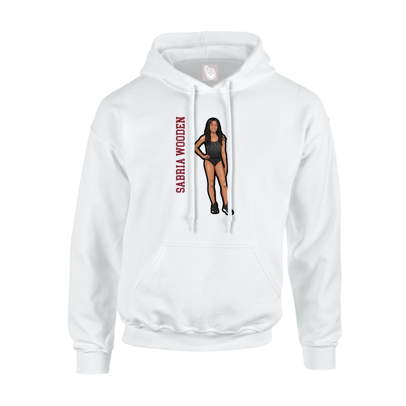 Hoodie — Name Vertical in White