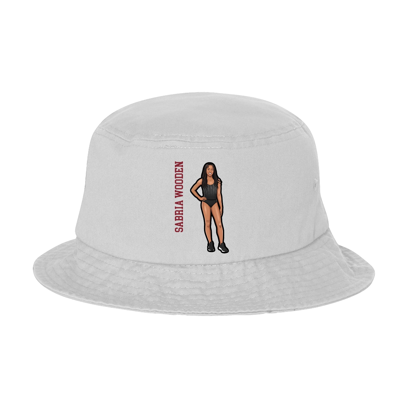 Bucket Cap — Name Vertical in White