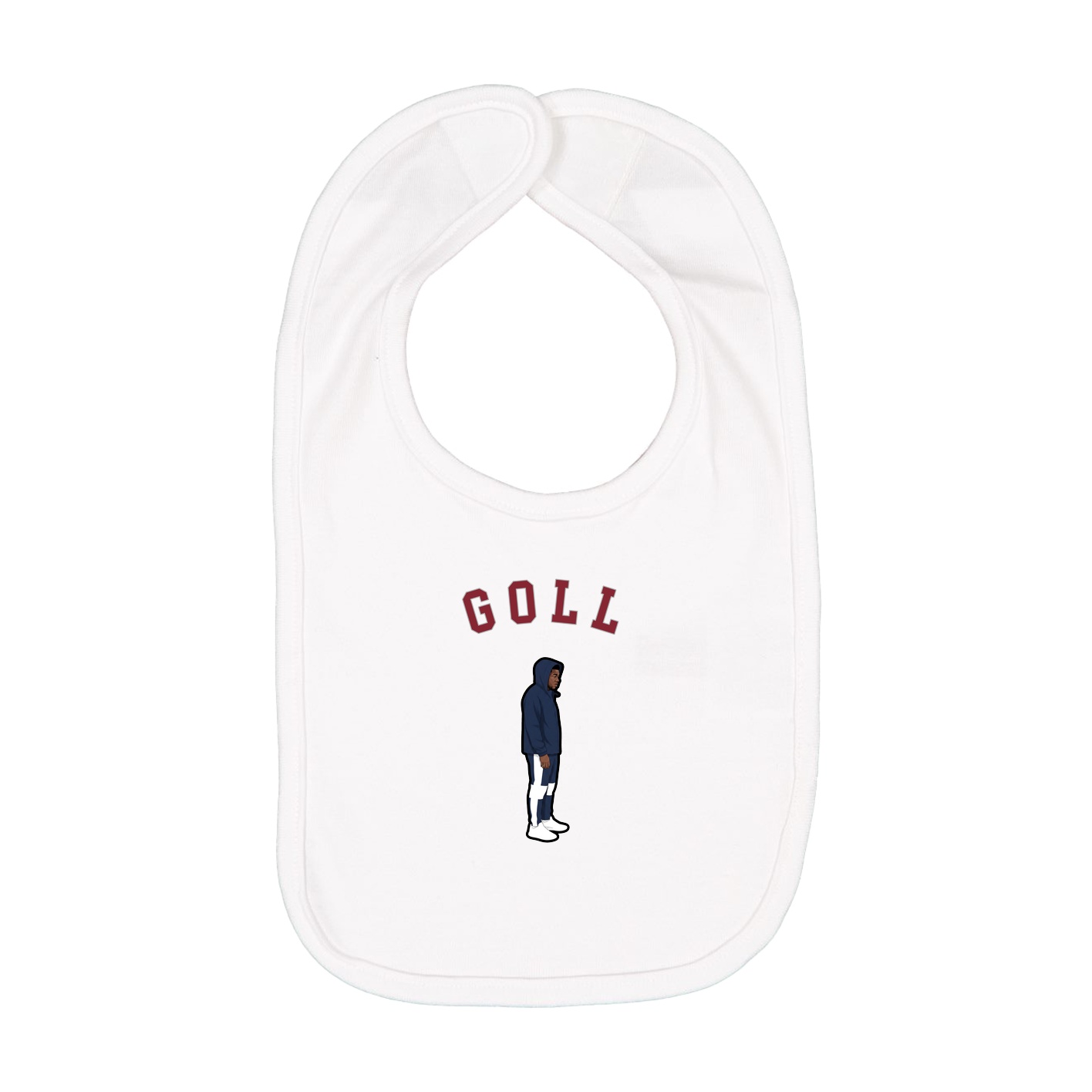 Infant Bib — Shirsey Arch in White