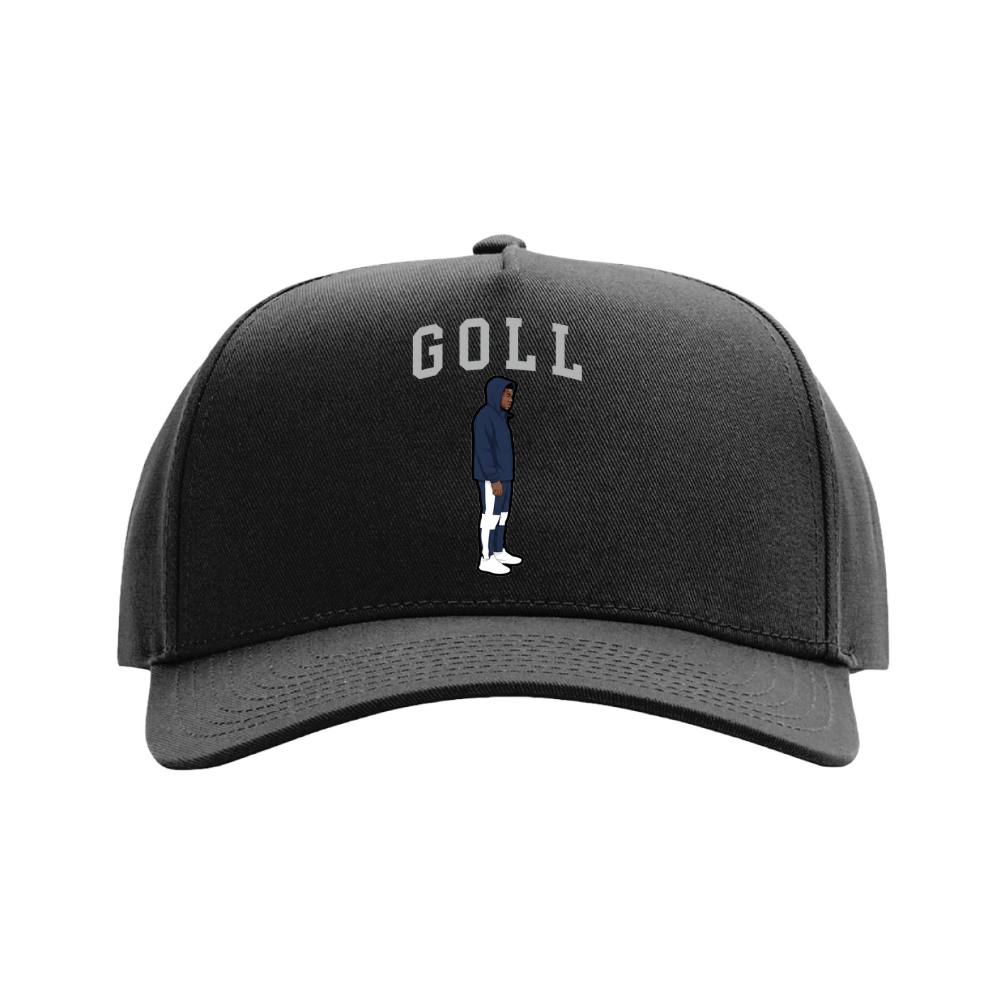 Full Fabric Five-Panel Champ Cap — Shirsey in Black