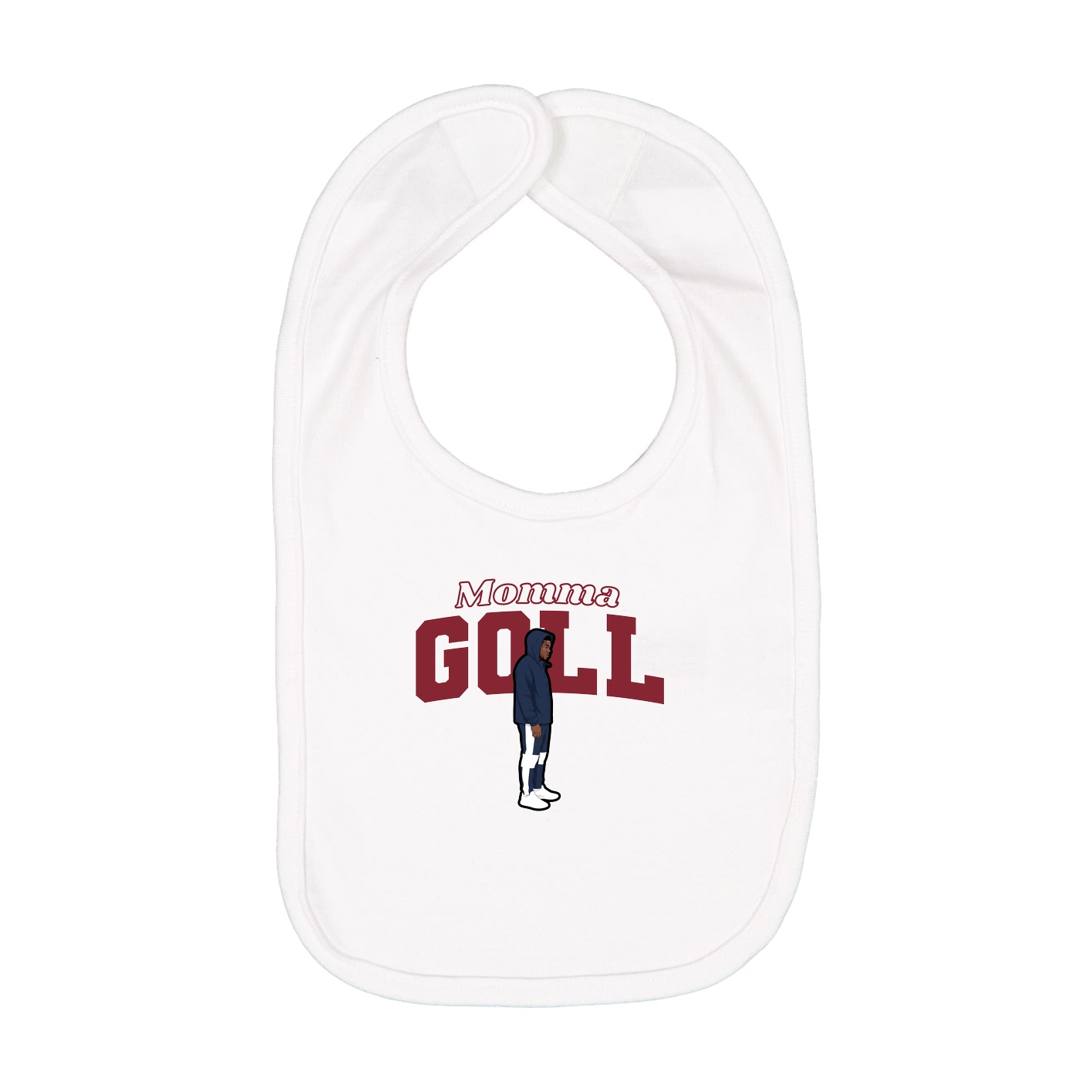 Infant Bib — Mothers Day Block in White