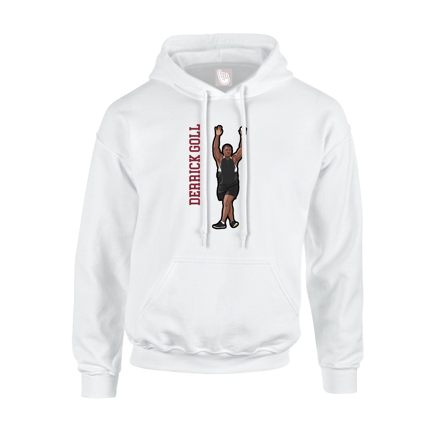 Youth Hoodie — Name Vertical in White