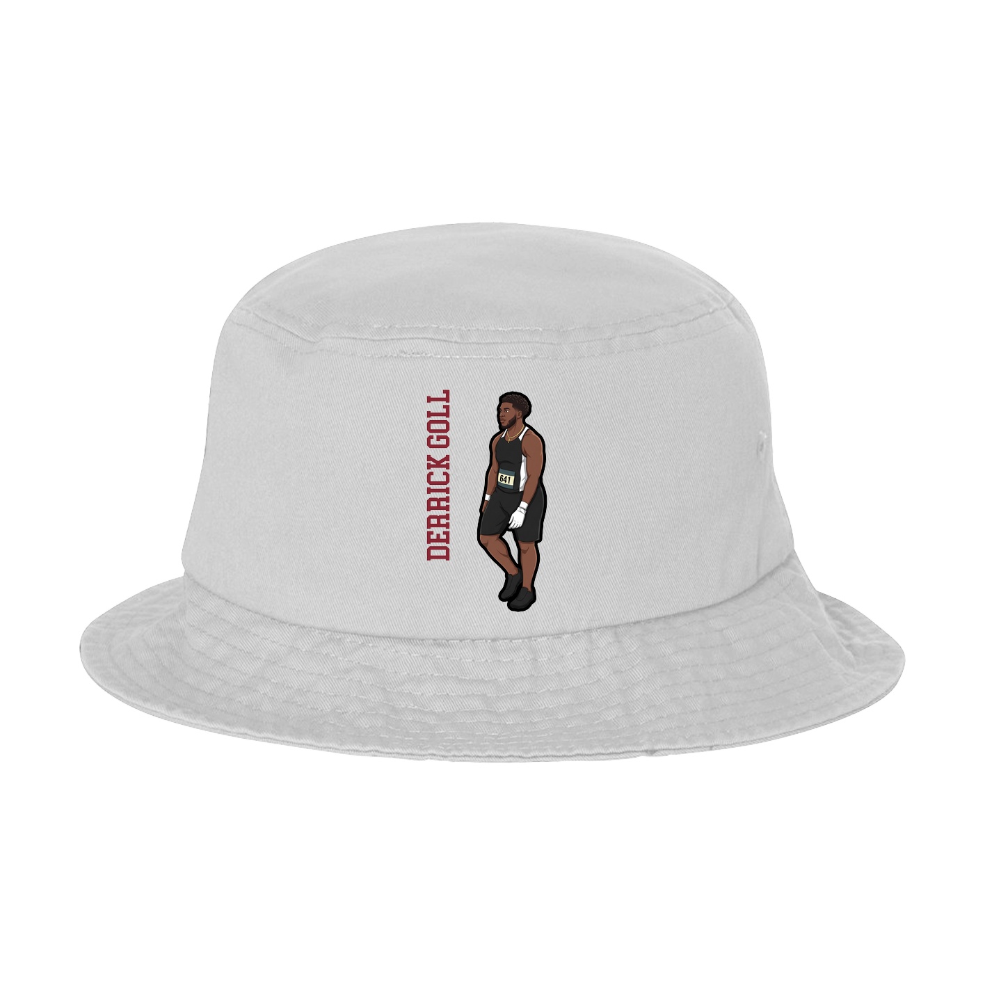 Bucket Cap — Name Vertical in White