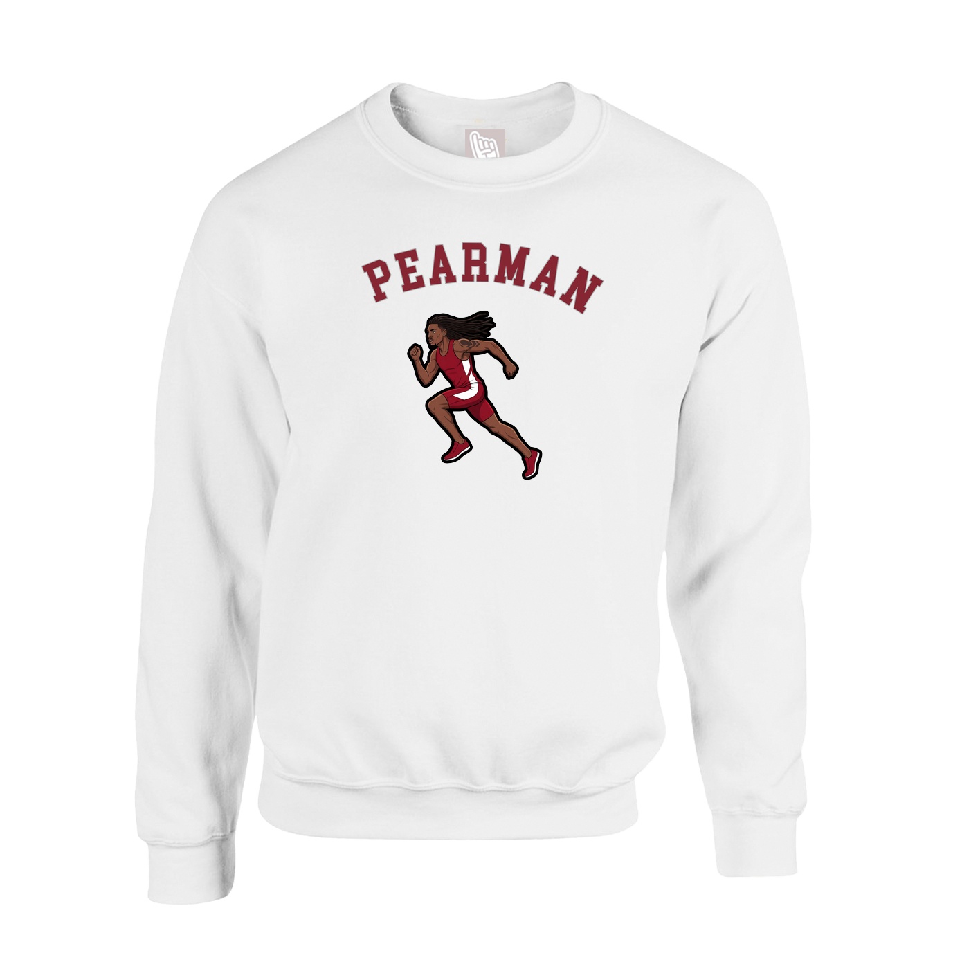 Fleece Crew — Shirsey Arch in White