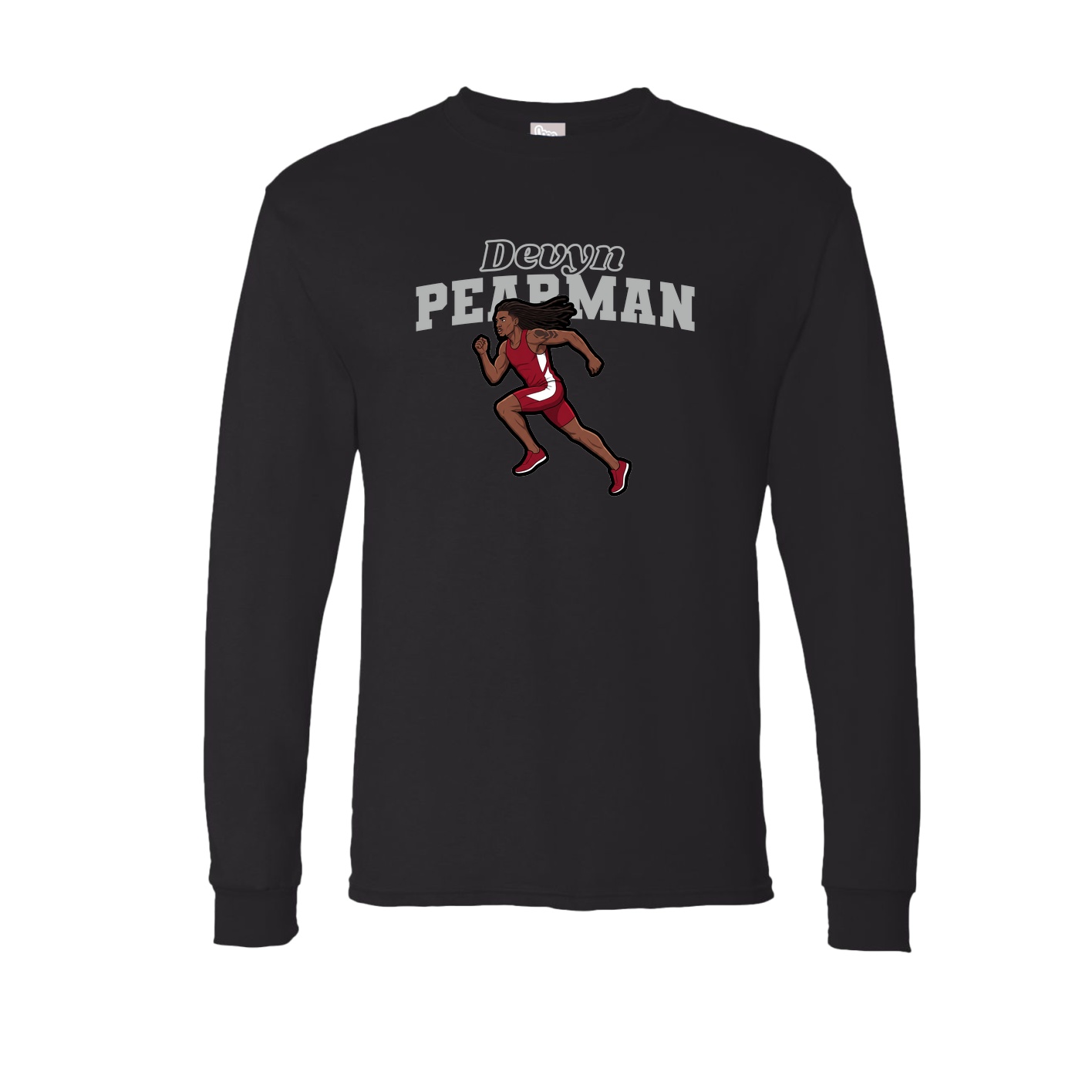 Long Sleeve Tee — Name Arch in Black