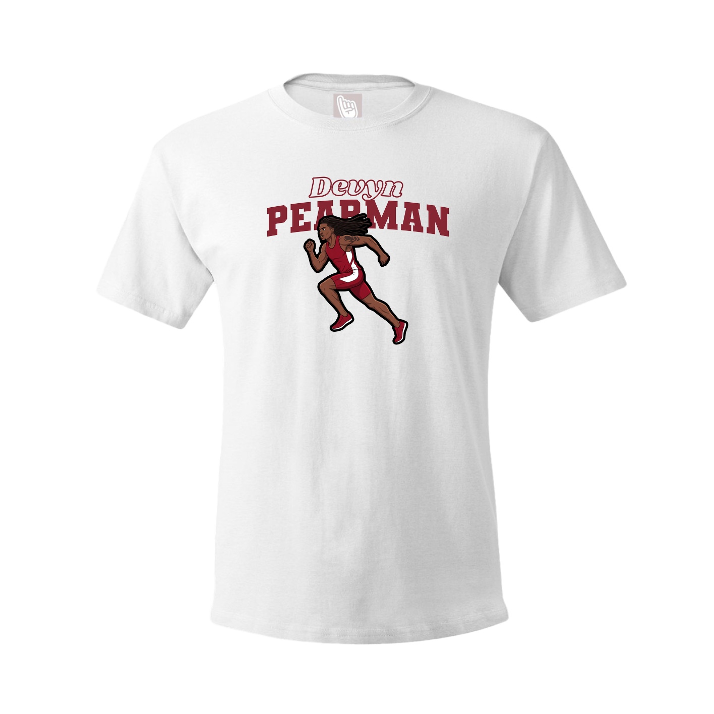 Youth Tee — Name Arch in White