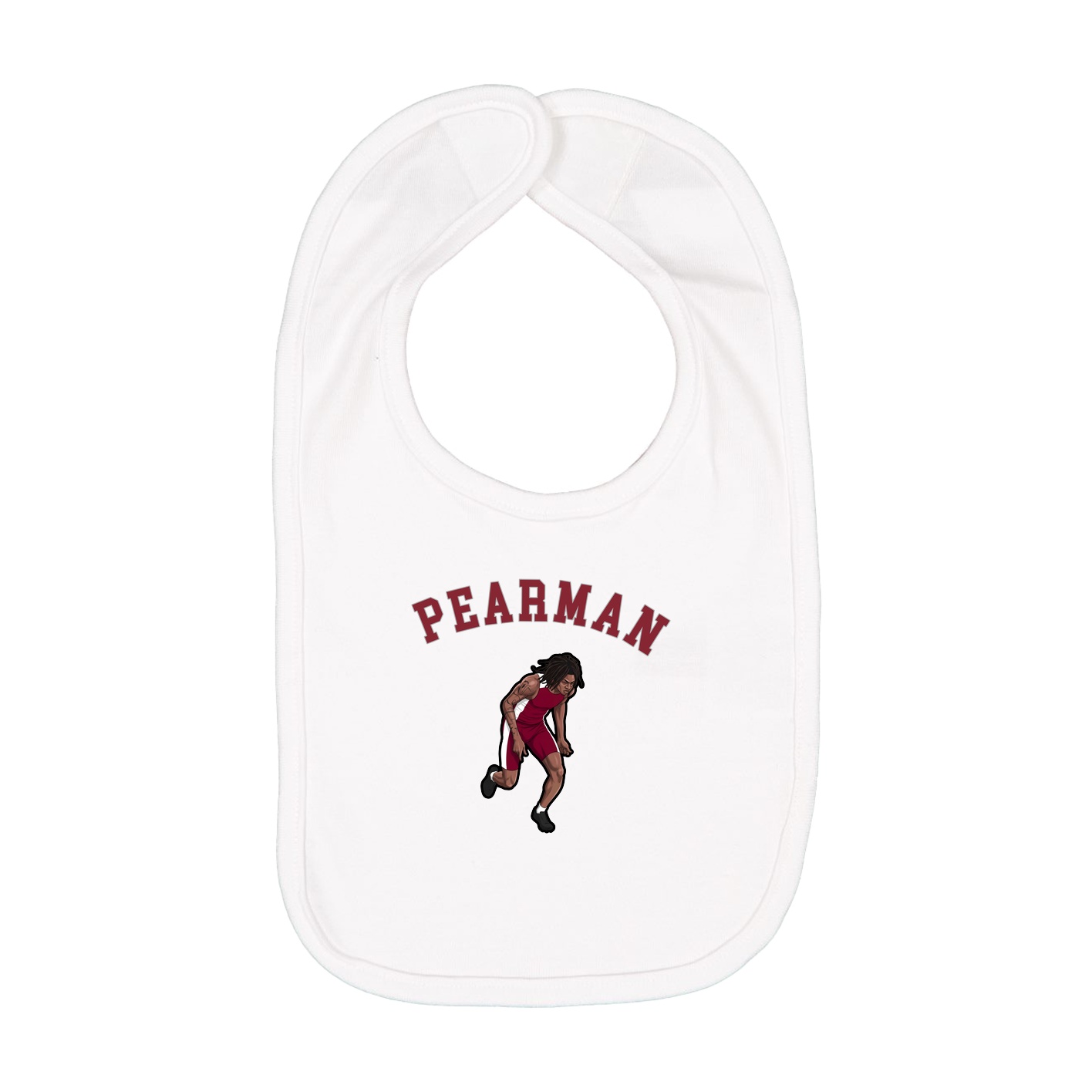 Infant Bib — Shirsey Arch in White