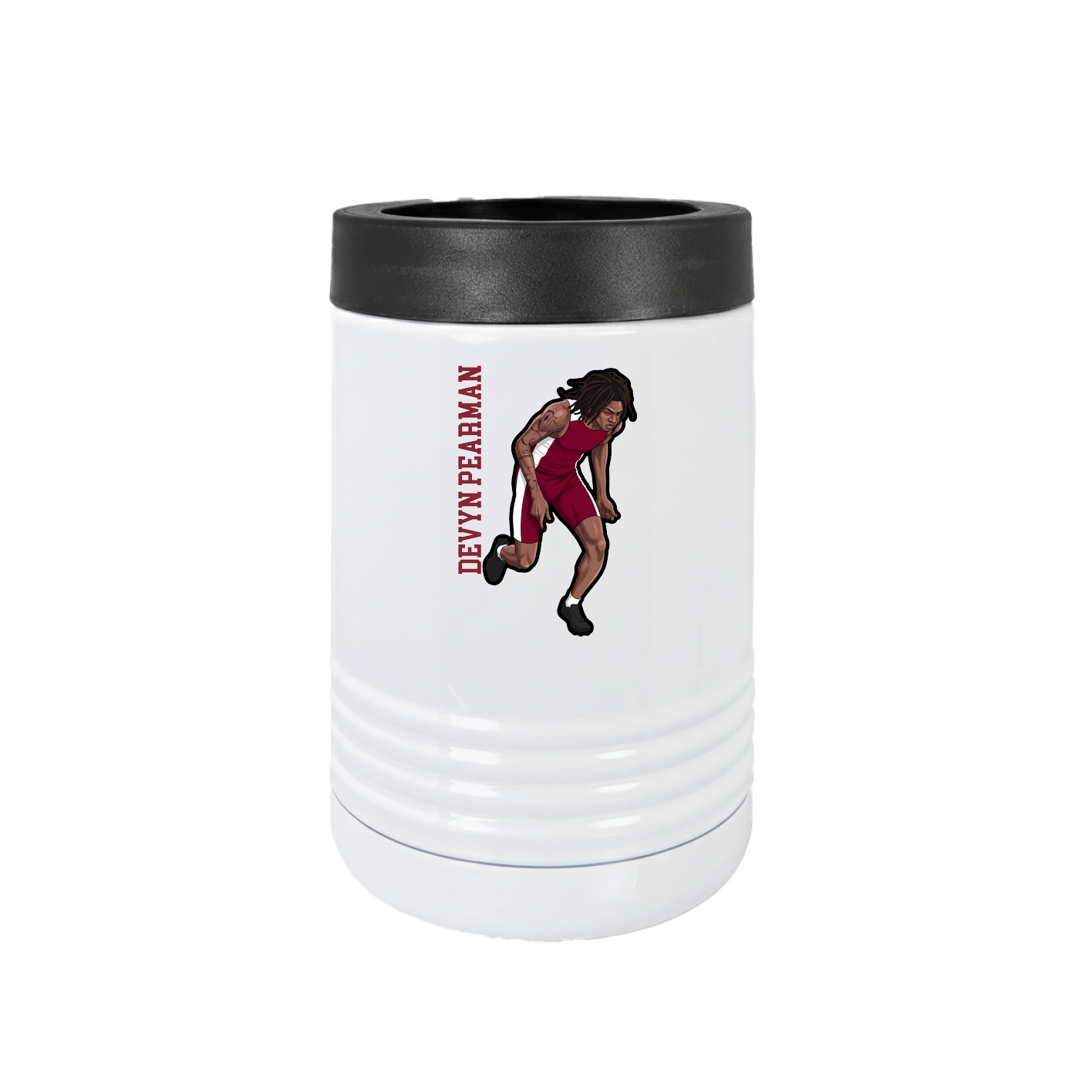 Beverage Holder — Name Vertical in White