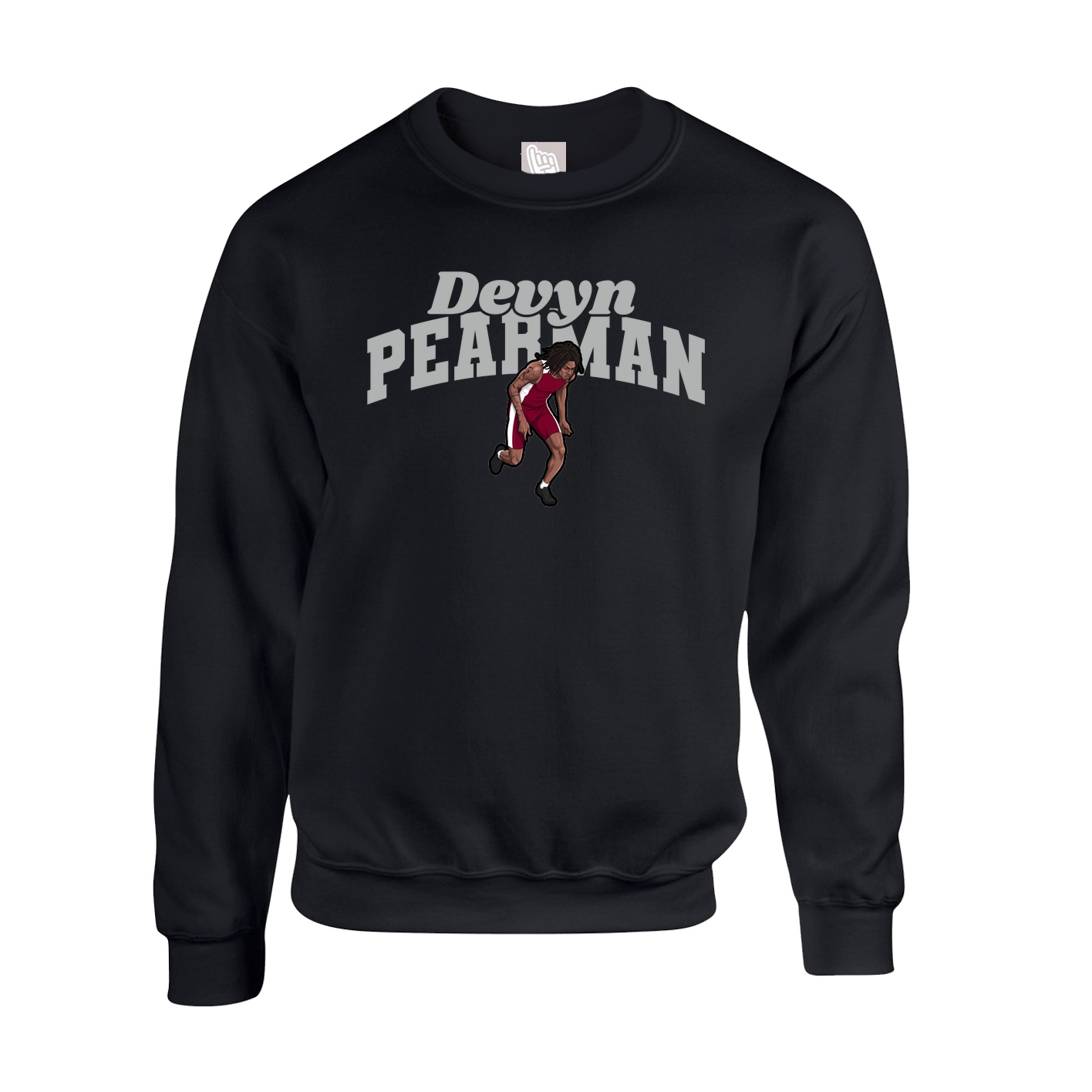 Fleece Crew — Signature Arch in Black
