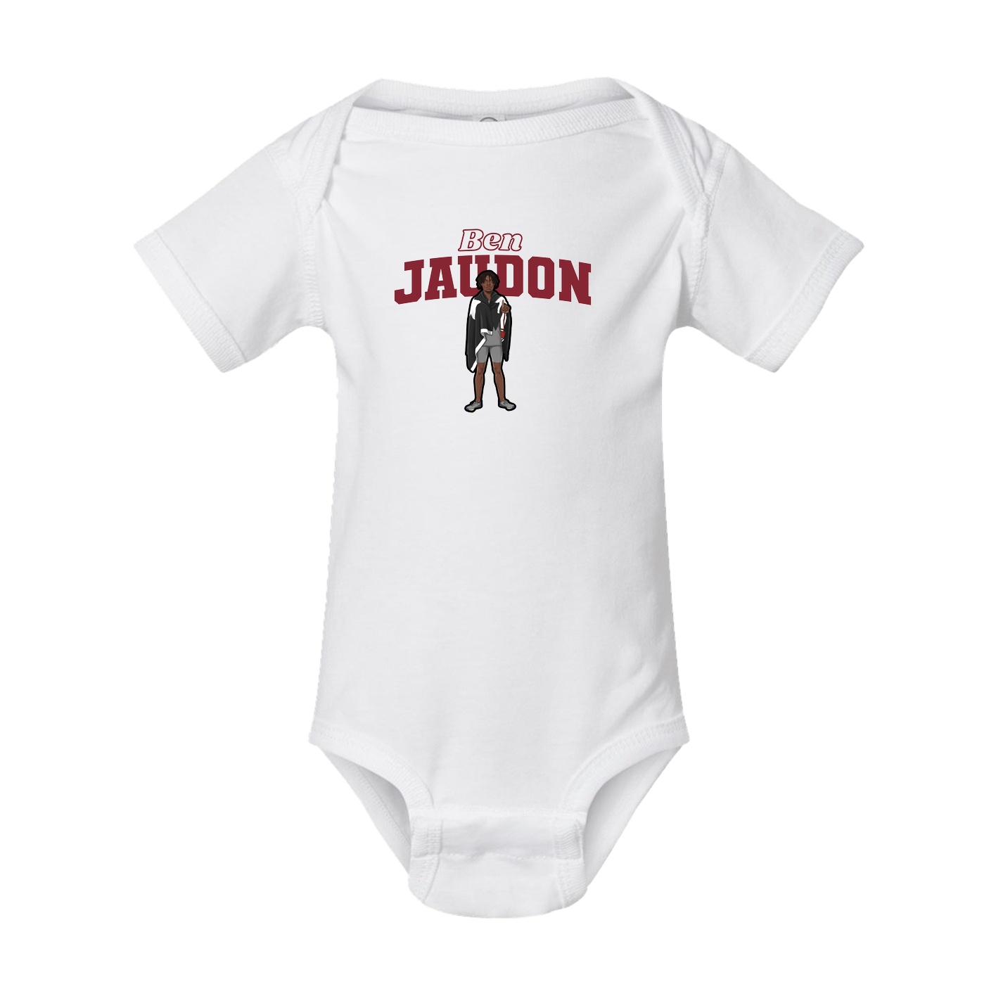 Baby Onesie — Name Arch in White
