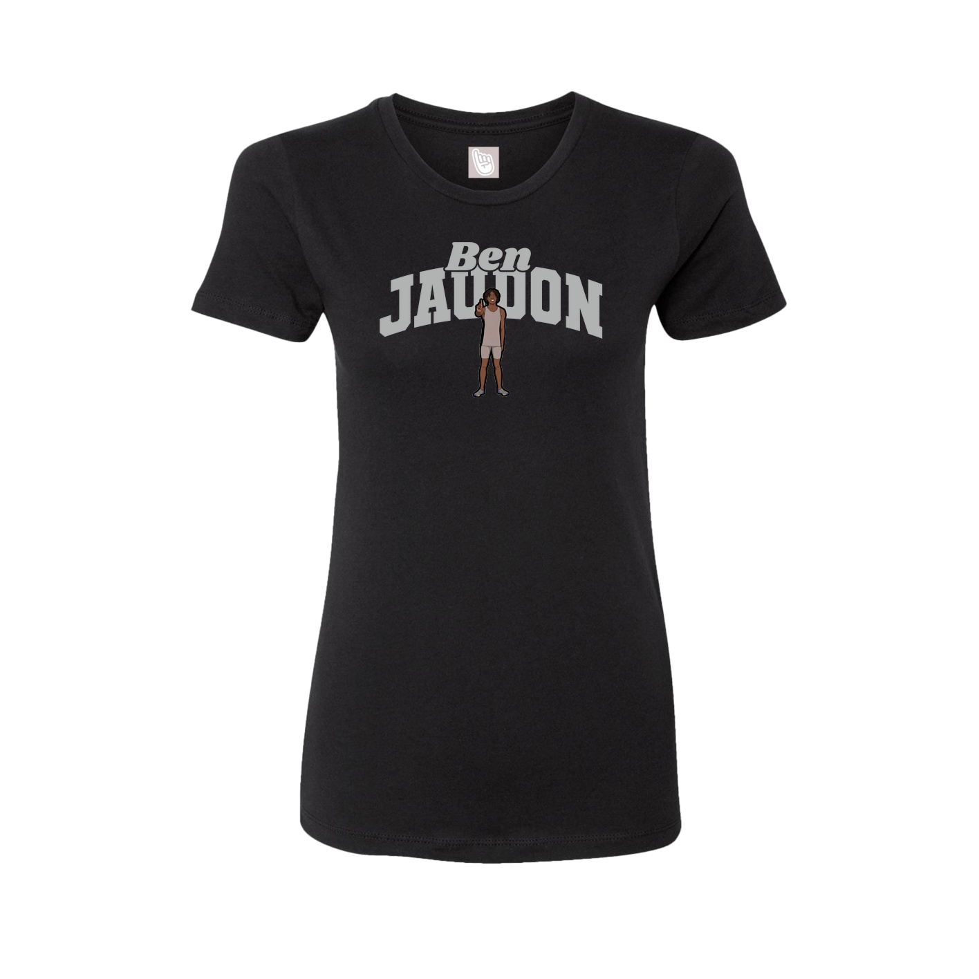Fitted Women's Tee — Signature Arch in Black