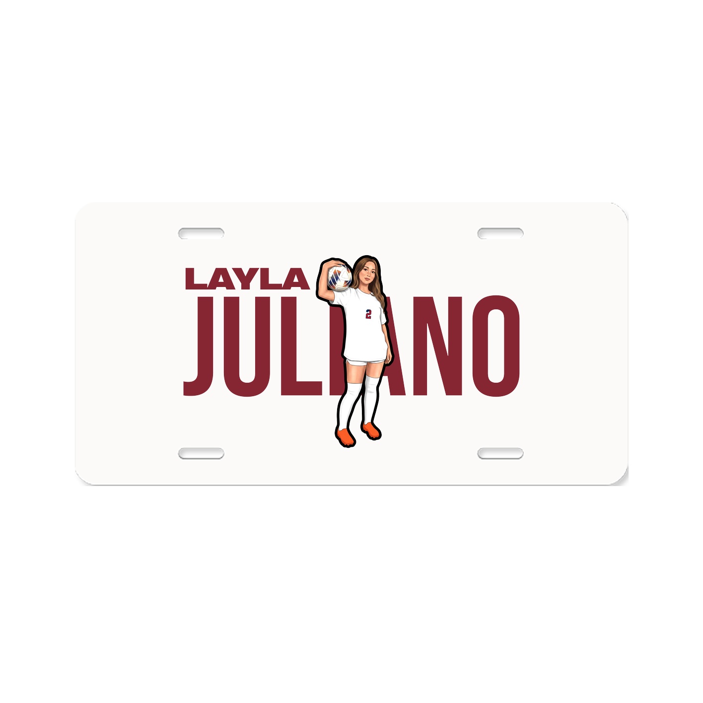 License Plate — Player Name in Classic