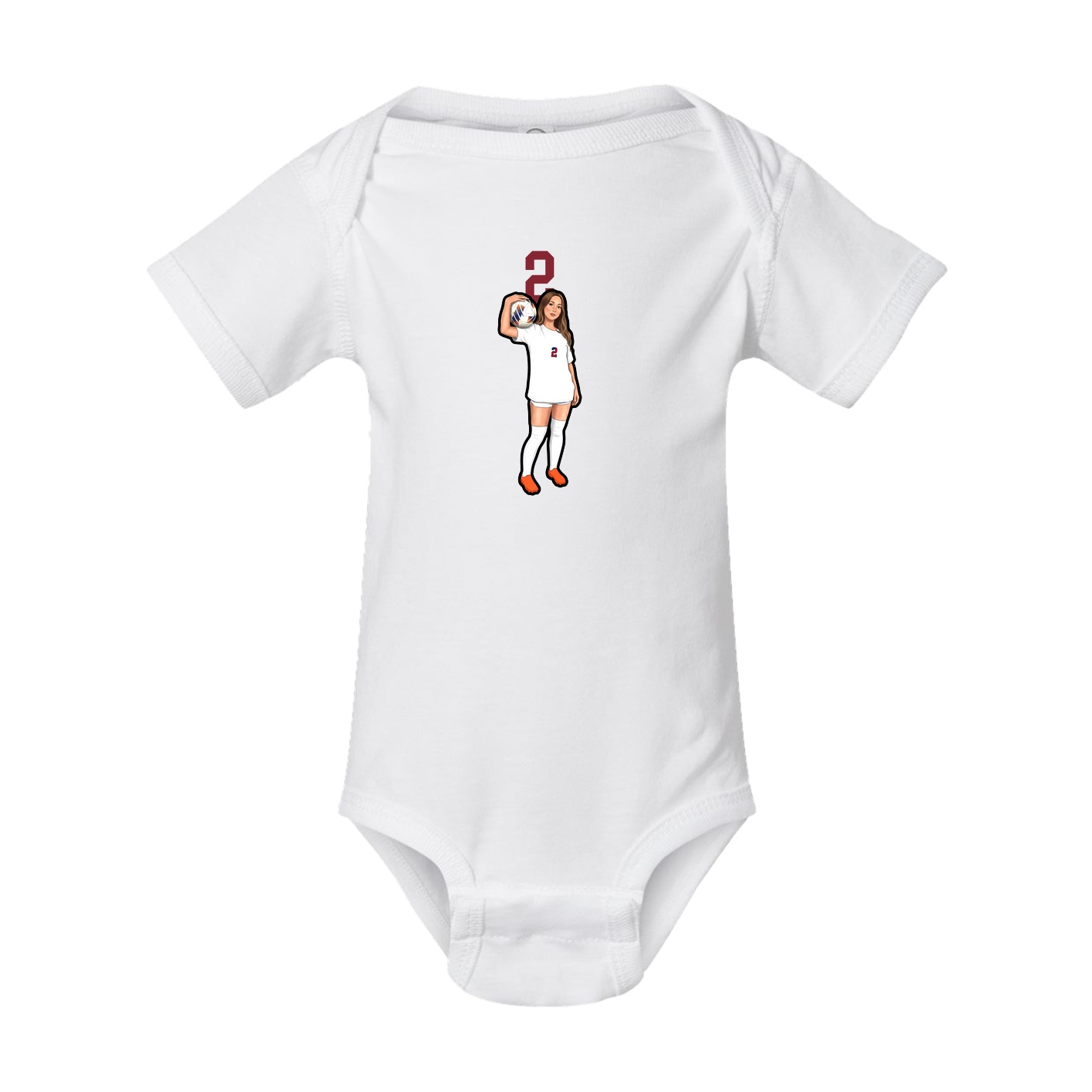 Baby Onesie — Number Top in White