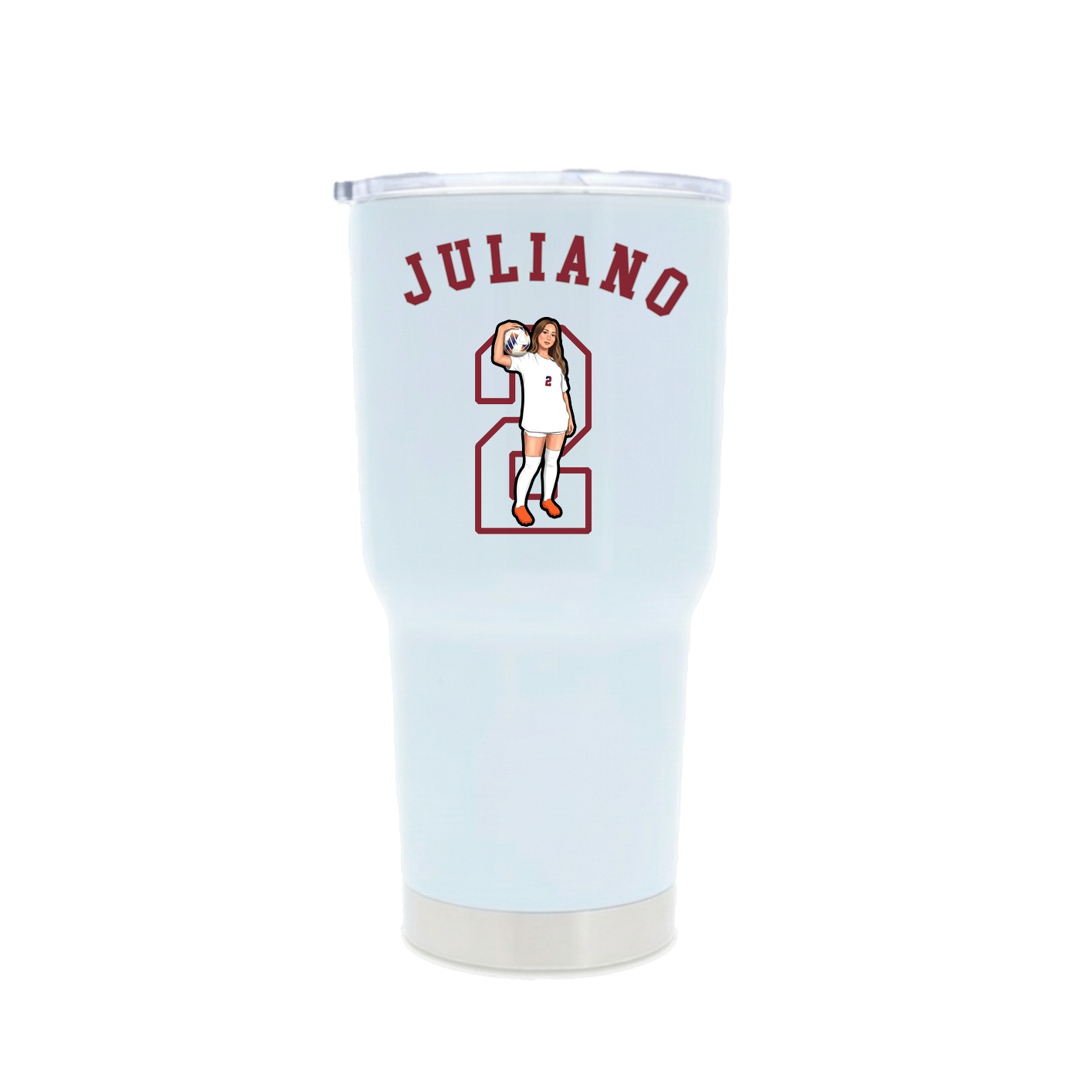 30oz Stainless Steel Tumbler — Shirsey Arch in White