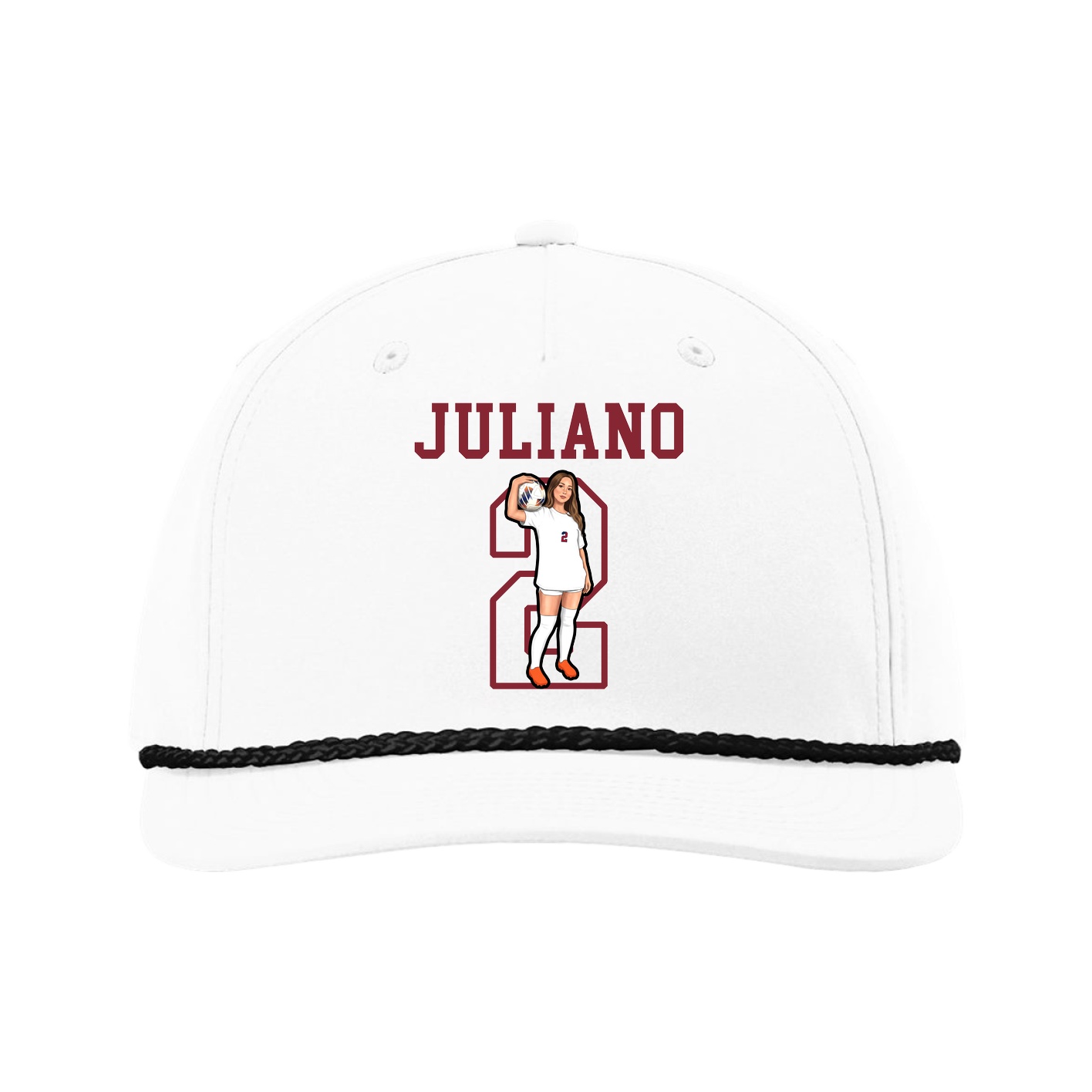 Five-Panel Classic Rope Cap — Shirsey in White