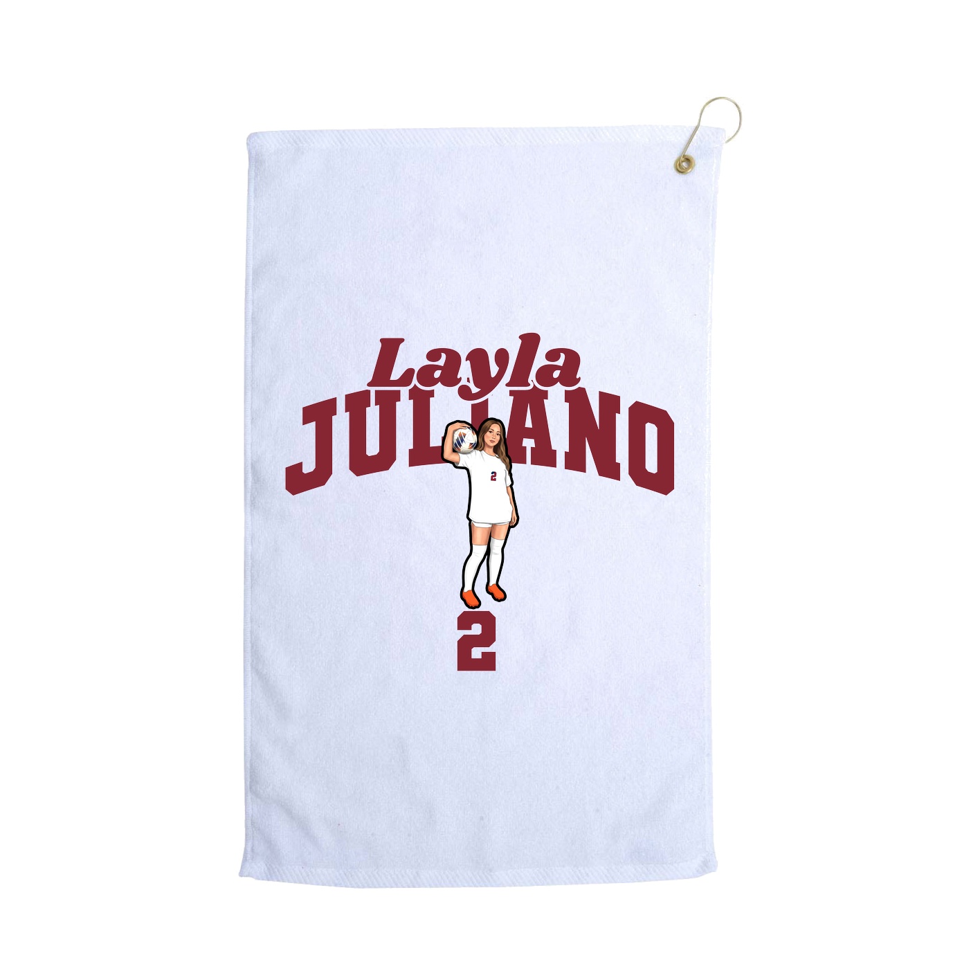 Golf Towel — Signature Arch in White