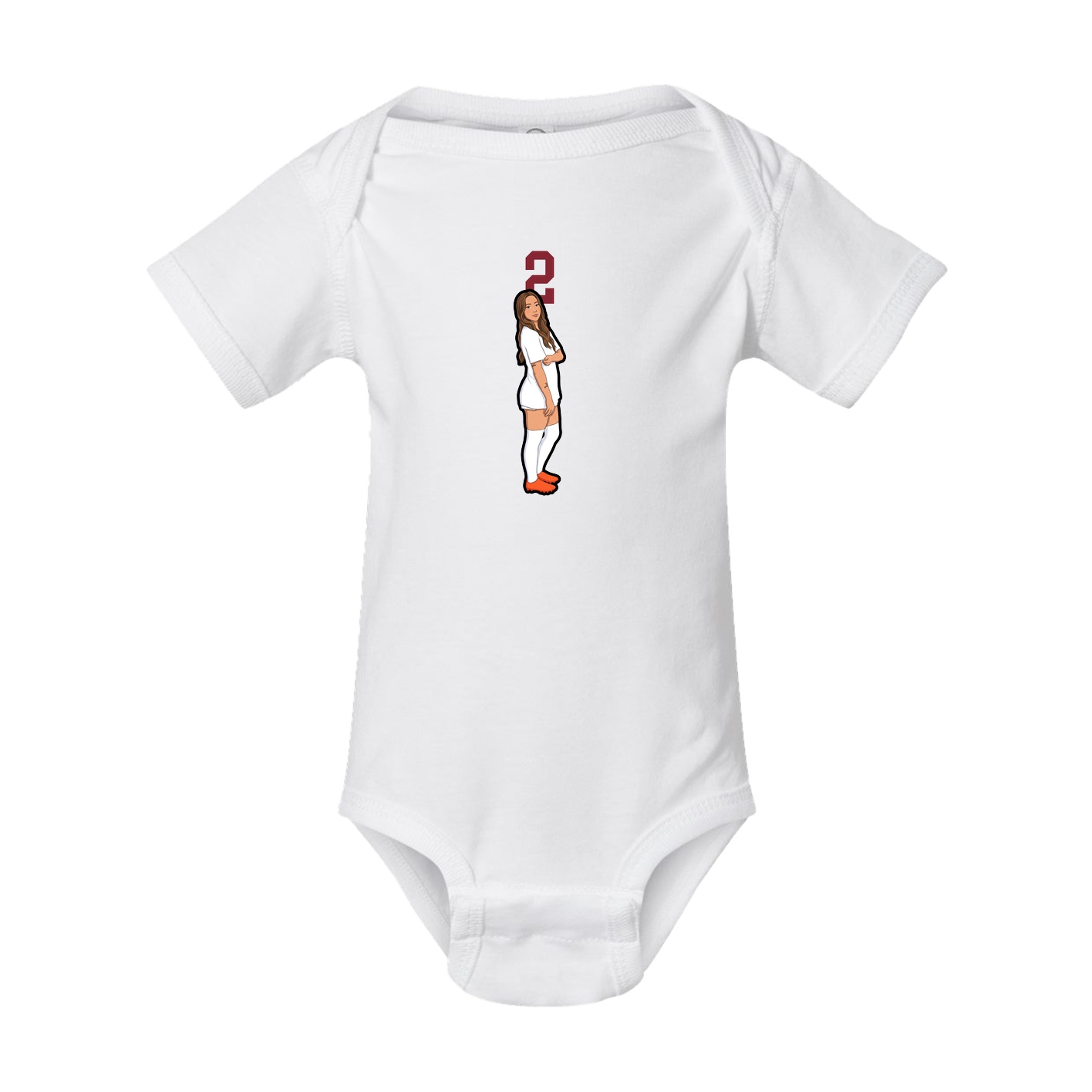Baby Onesie — Number Top in White