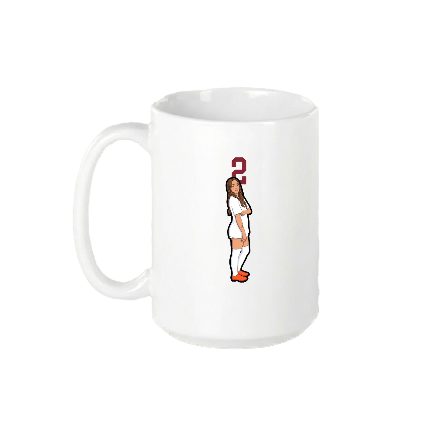 15oz Coffee Mug — Number Top in White