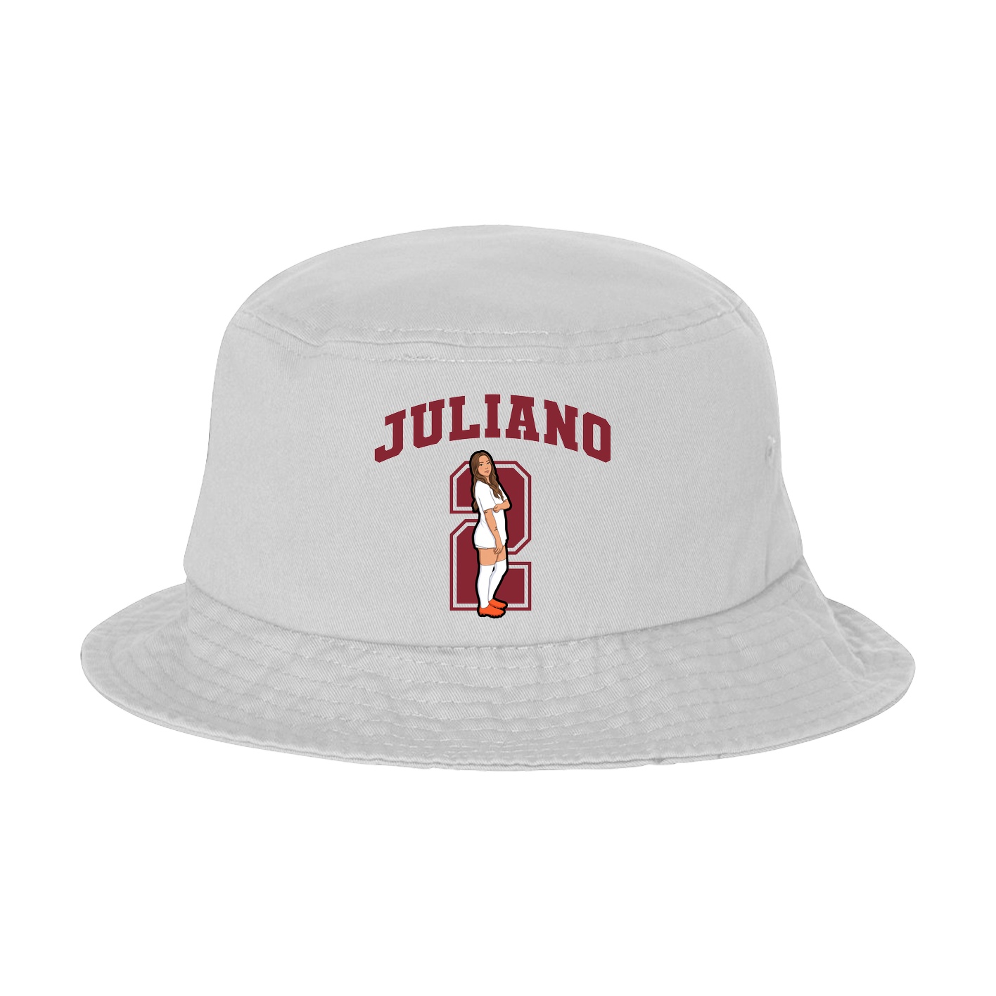 Bucket Cap — Number in White