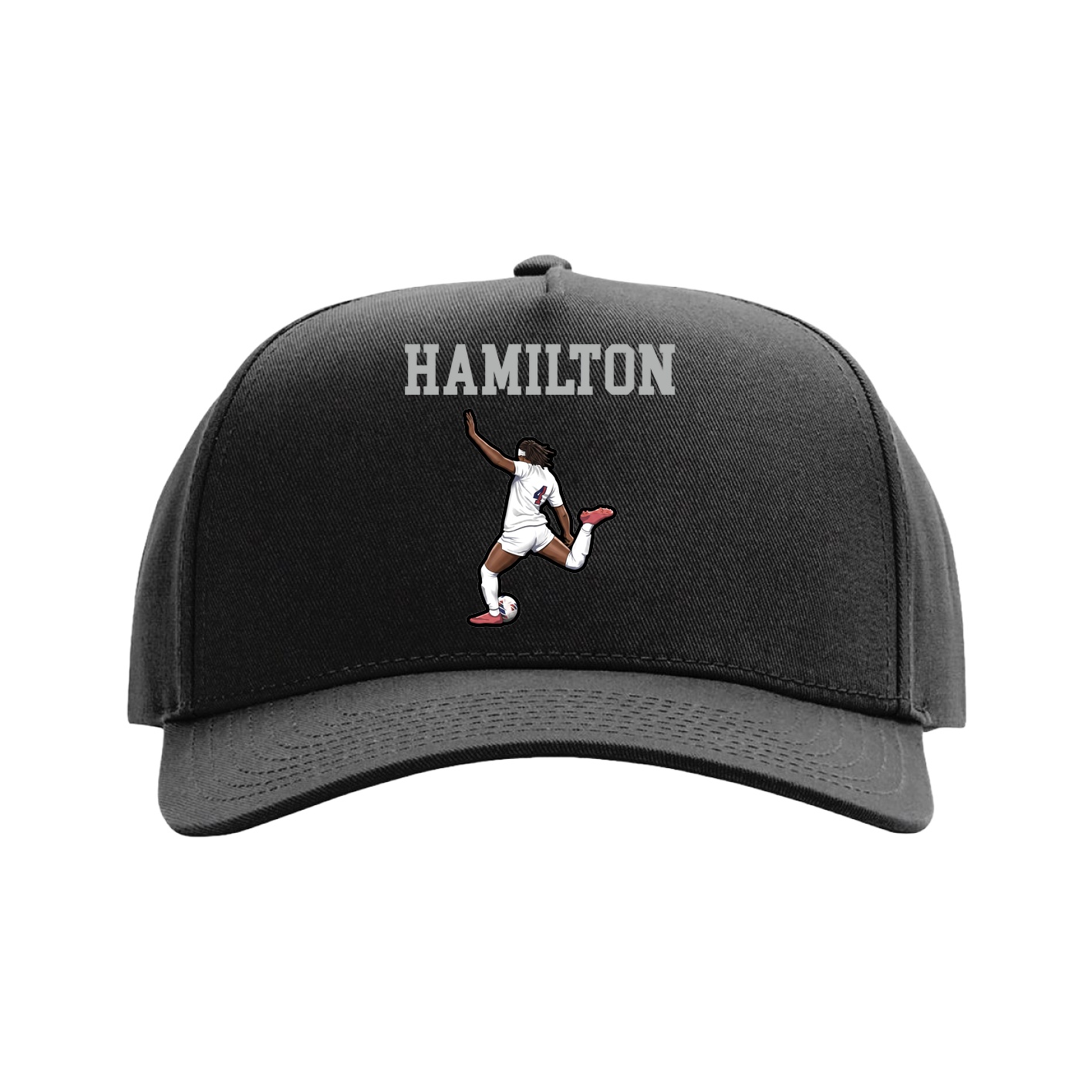 Full Fabric Five-Panel Champ Cap — Shirsey in Black
