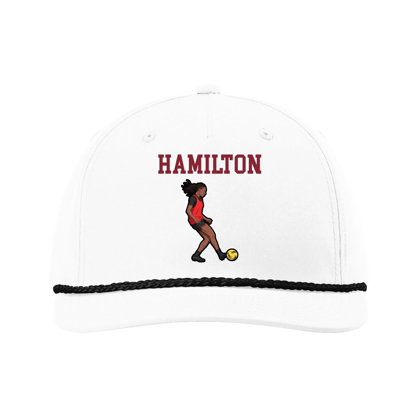 Five-Panel Classic Rope Cap — Shirsey in White