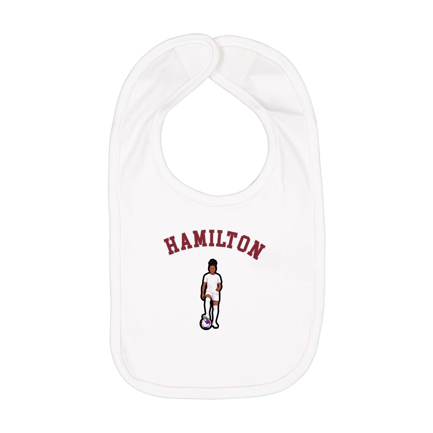 Infant Bib — Shirsey Arch in White