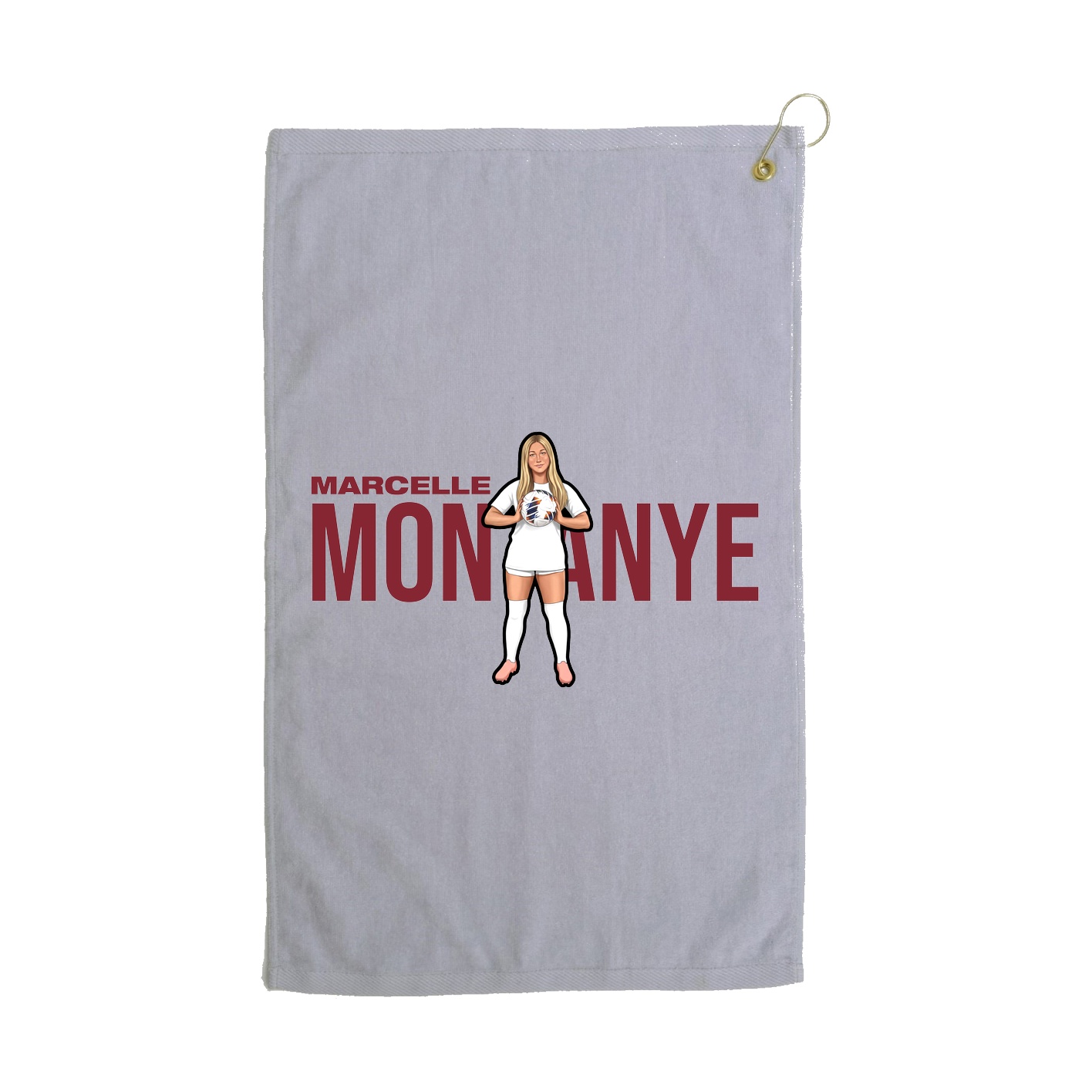 Golf Towel — Player Name in Grey