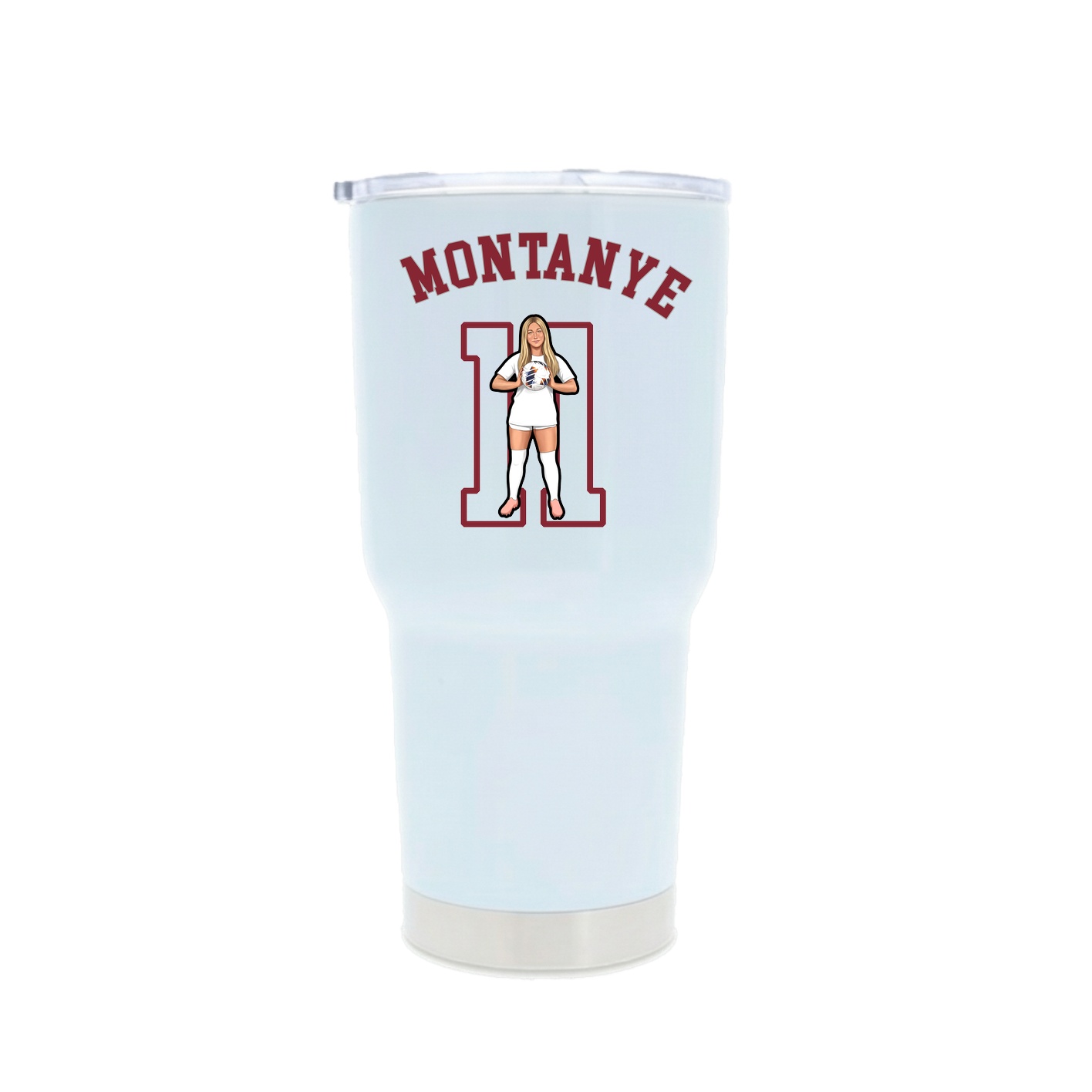 30oz Stainless Steel Tumbler — Shirsey Arch in White